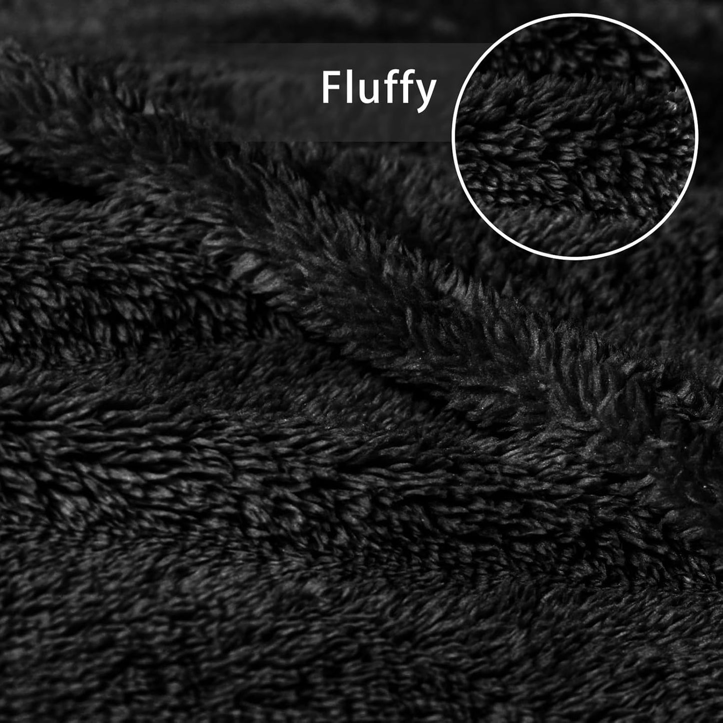Exclusivo Mezcla Twin Size Flannel Fleece Blanket, Super Soft Velvet Plush Bed Blanket, Fuzzy Cozy and Warm for All Seasons, 60x80 Inches, Black