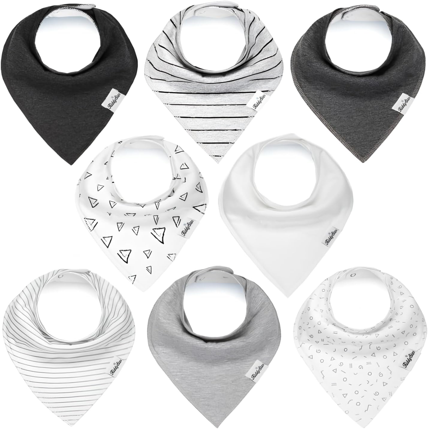 Organic Cotton Baby Bibs – Soft Teething & Drool Bib for Newborns & Toddlers – Hypoallergenic, Absorbent, Snaps