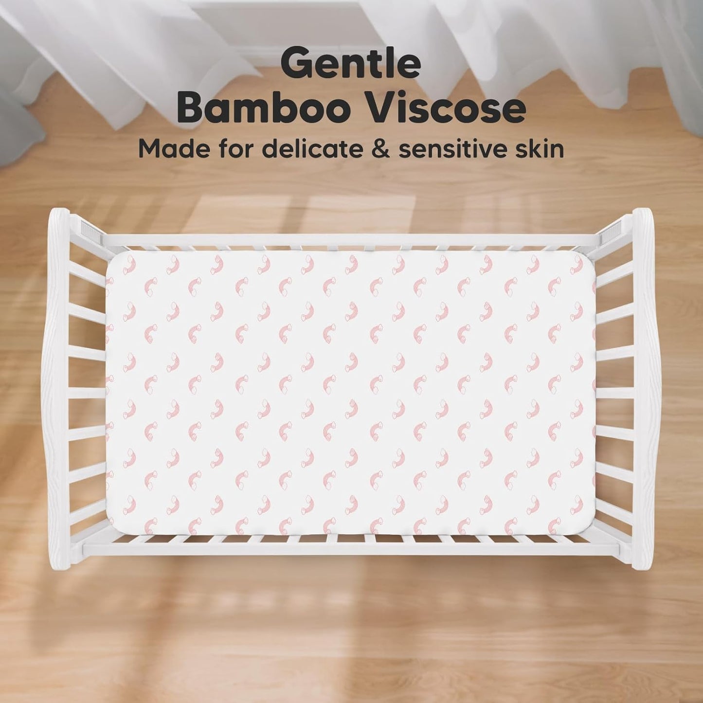 KeaBabies 2-Pack Baby Crib Sheets for Boys, Girls - 52x28 Viscose Derived from Bamboo Toddler Bed Sheets Neutral, Fitted Crib Mattress Cover for Standard Baby Bedding, Soft & Cozy (Dreamland)
