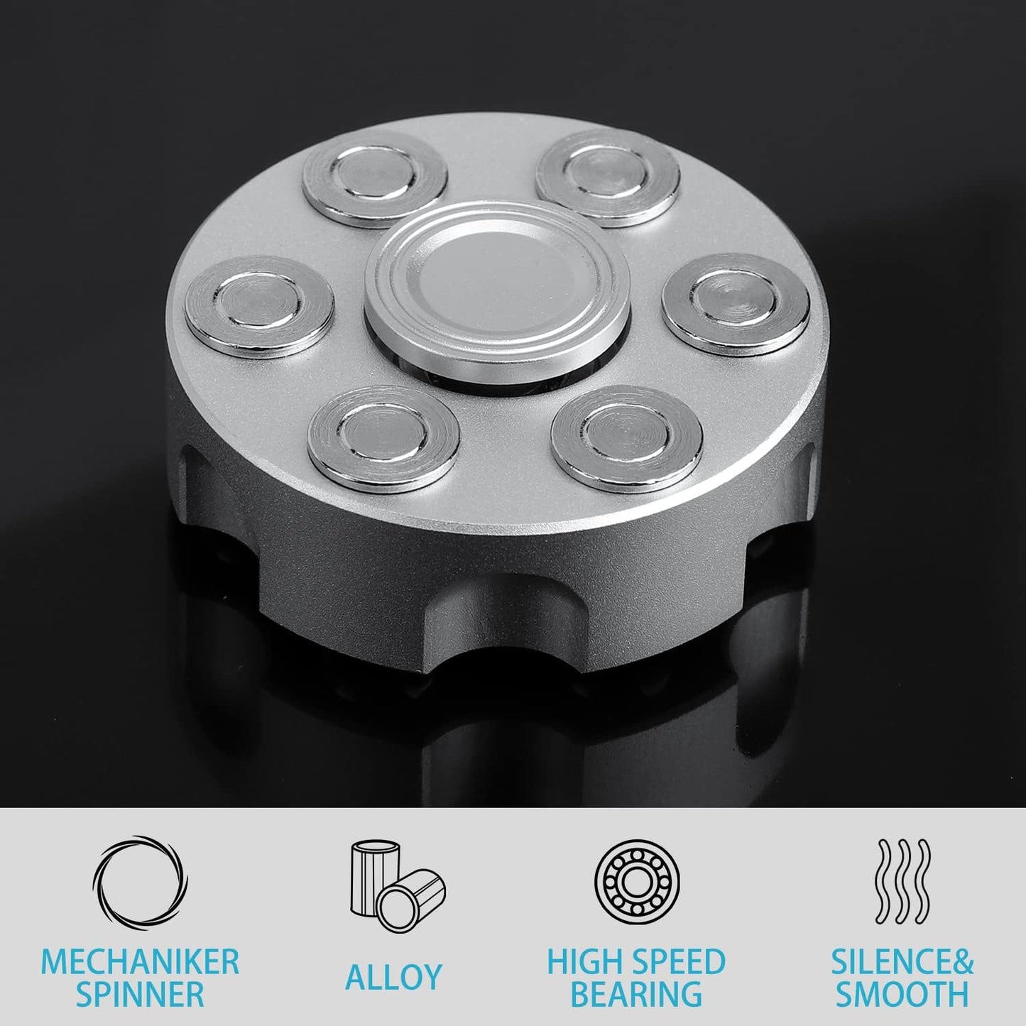 Desk Fidget Spinner Chain, Fidget Toy Metal, Infinity Cube Spinner Gift For Kids and Adults, Sensory Toy, Heavy Duty Cool Hand Finger Spinner Desk Toy, Party Favors Goody Bag Fillers Stocking Stuffers