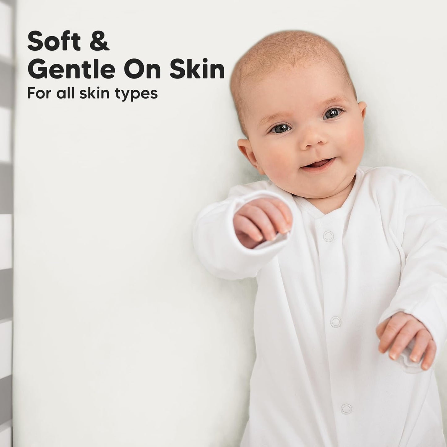 KeaBabies 2-Pack Baby Crib Sheets for Boys, Girls - 52x28 Viscose Derived from Bamboo Toddler Bed Sheets Neutral, Fitted Crib Mattress Cover for Standard Baby Bedding, Soft & Cozy (Soft White)