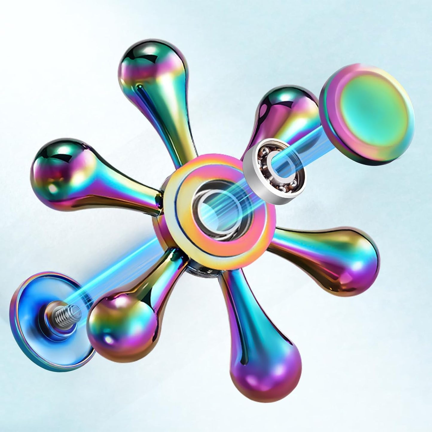 SCIONE Metal Fidget Spinner Gifts for Adults and Kids, Stress Anxiety ADHD Relief Figets Toy, Metal Anti-Anxiety Fidget Spinner Toy for Birthday Gifts Stocking Stuffers Classroom Prizes for Boys Girls