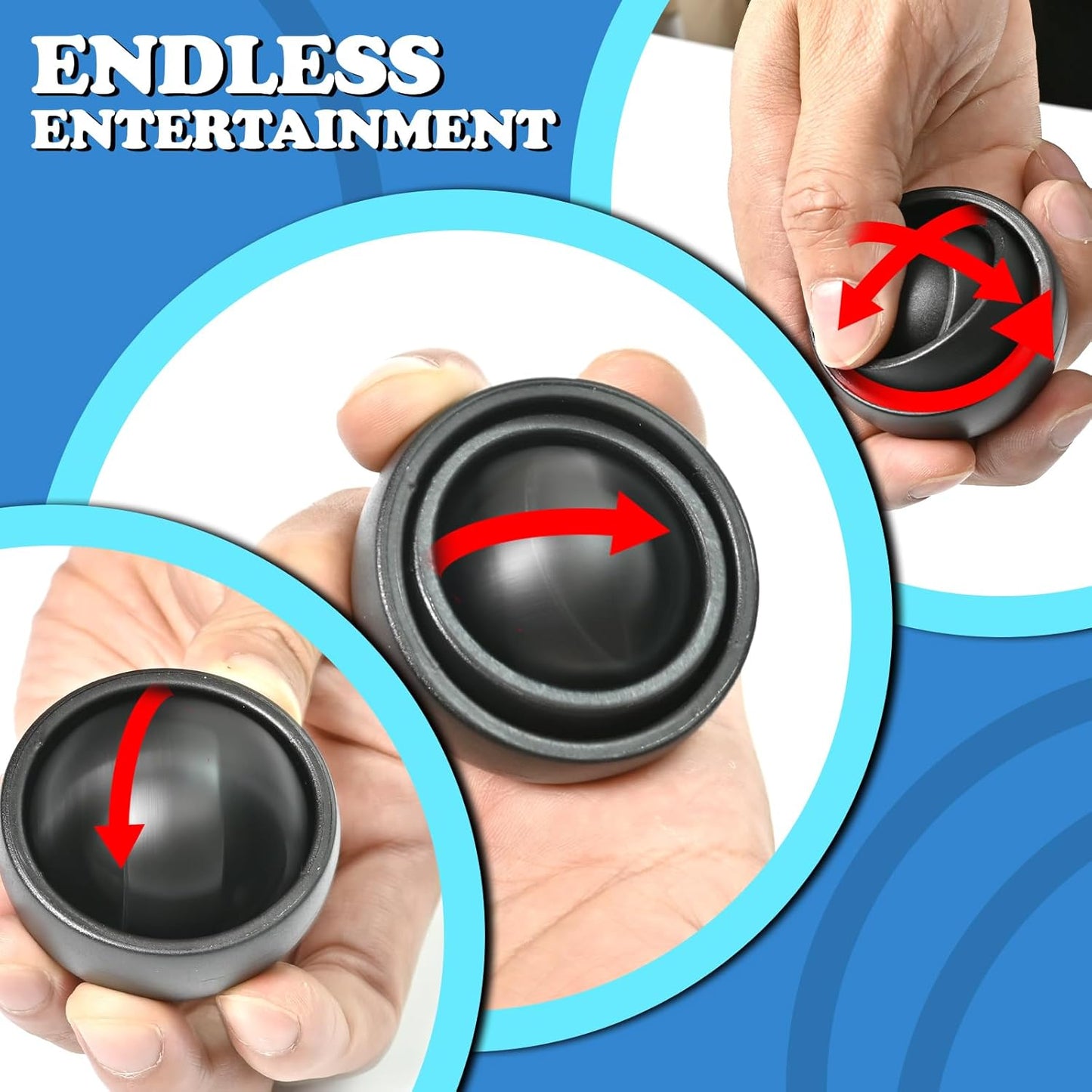 Fidget Toys Adults 4 PCs, Sensory Figette Spinner Anxiety Stress Relief Toys Quiet Fidgets Gyro for Autism ADHD Kids Gifts Cool Gadget Office Desk Toy Easter Basket Stuffers for Teen Boys…