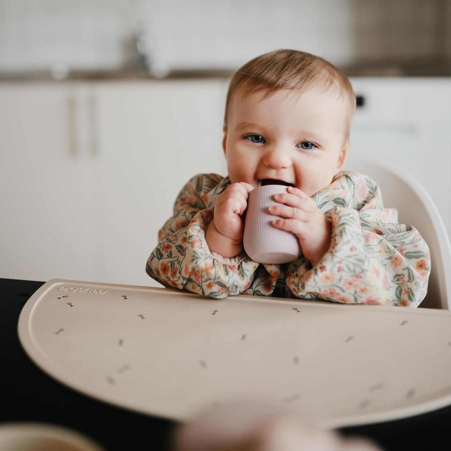 mushie Silicone Baby Starter Training Cup | 6 Months+ (Shifting Sand)