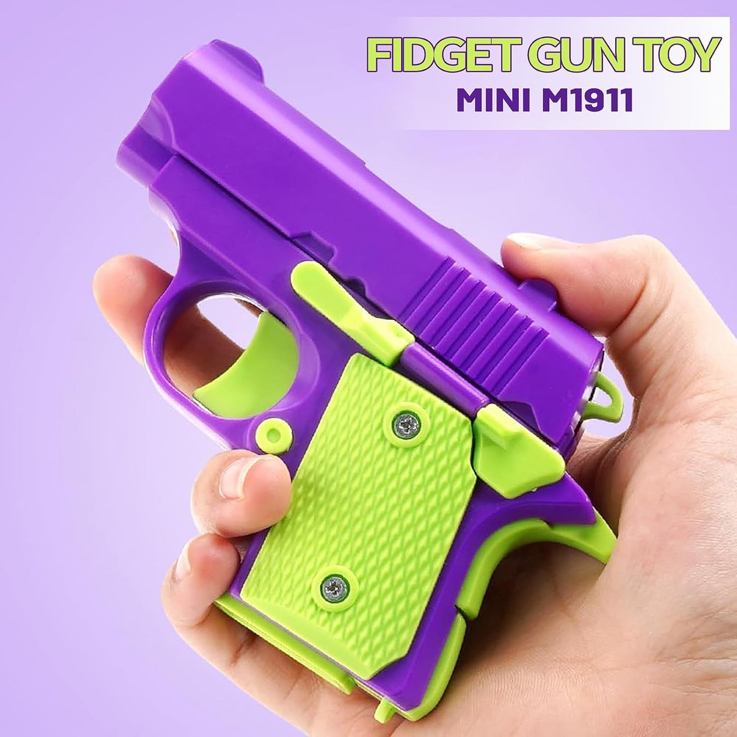 Fidget Toys for Adults, 1911 3D Printed Small Pistol Toys, Stress Relief Pistol Toys Suitable for Relieving ADHD, Anxiety, Suitable Toys for Friends Adults and Kids Best Gift