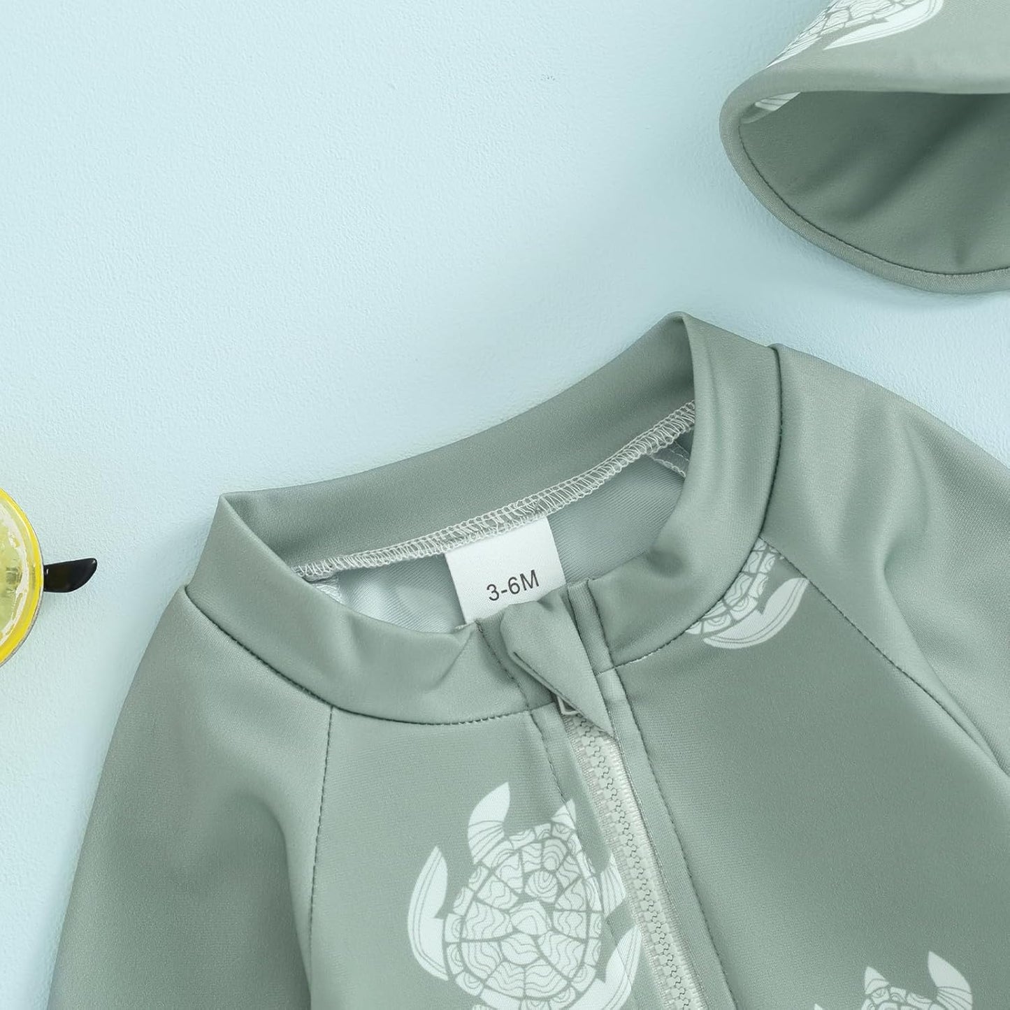 Hnyenmcko Baby/Toddler Boy Rash Guard Swimsuit Long Sleeve One Piece Zipper Swimwear Sunsuit Infant Bathing Suit Beachwear