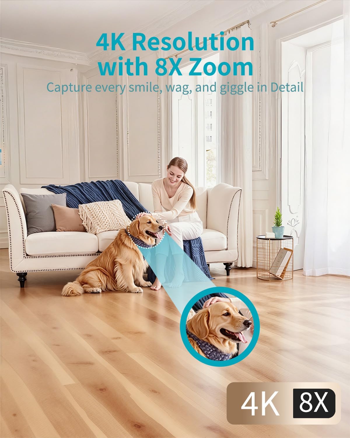 VIMTAG 4K Indoor Cameras for Home Security 2-Pack – Pet, Dog, Cat & Baby Monitor with Phone App, Audio & Speaker, Nanny Cam, 360° View, 5G/2.4G WiFi, Motion Detection, Night Vision, SD/Cloud Storage