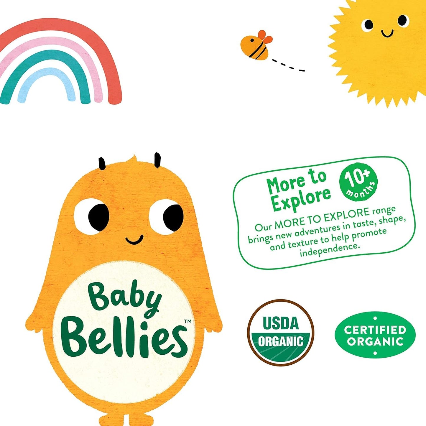 Little Bellies Organic Apple & Berry Softcorn Baby Snack (Pack of 18 x 0.28 oz Individual Packs)