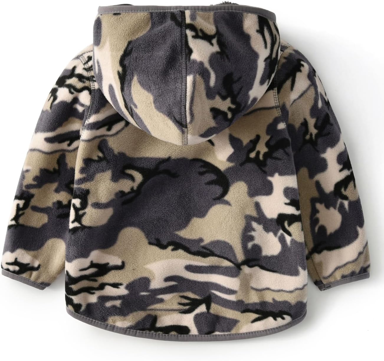 Toddler Printed Polar Fleece hooded Jacket Baby Boys Girls Kids Winter Warm Spring Autumn Outerwear Soft Lightweight