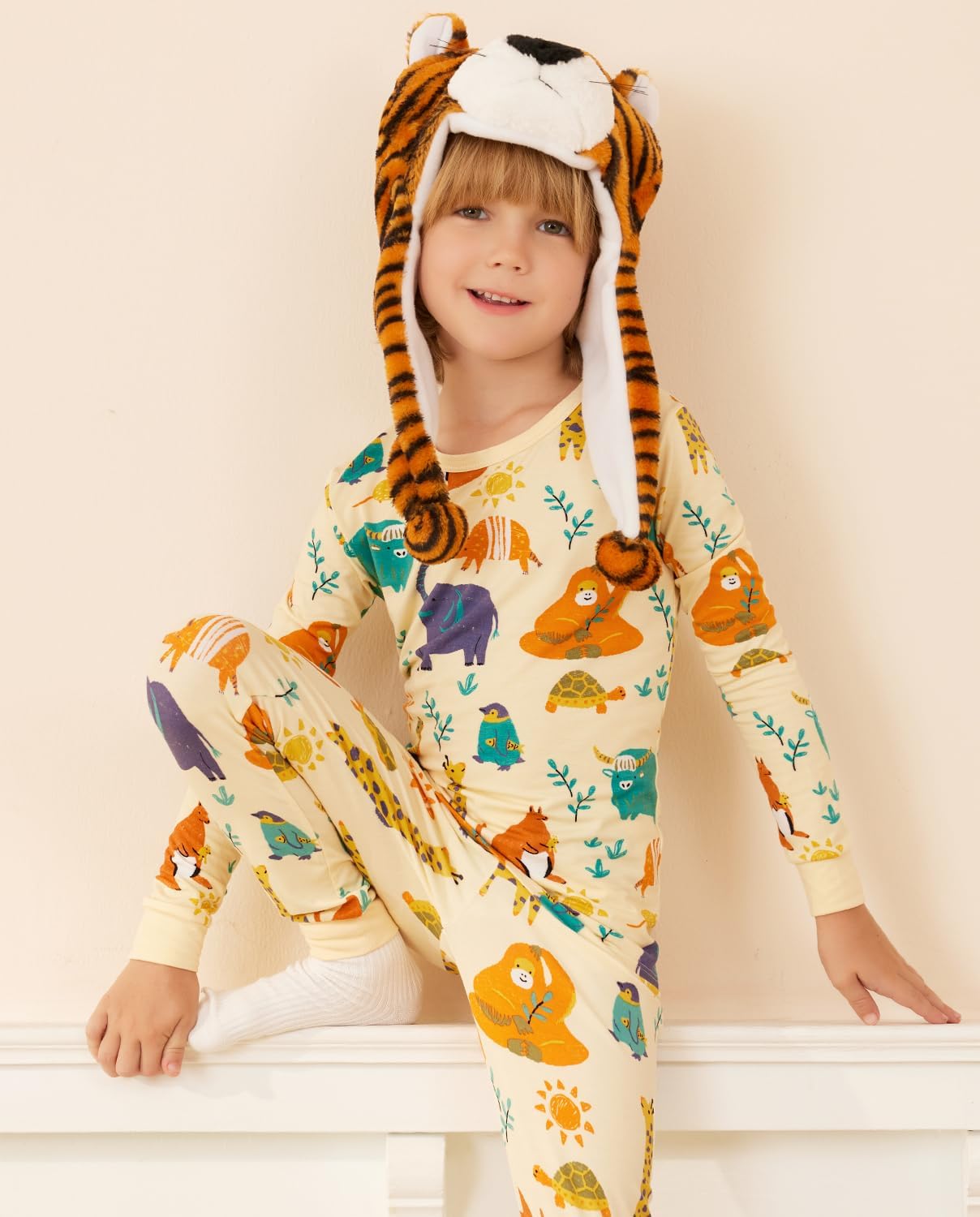 Bamboo Viscose Toddler Pajamas Boys Girls Baby 12M-8Y Pjs Sets Kids 2pcs Snug fit Long-Sleeve Sleepwear