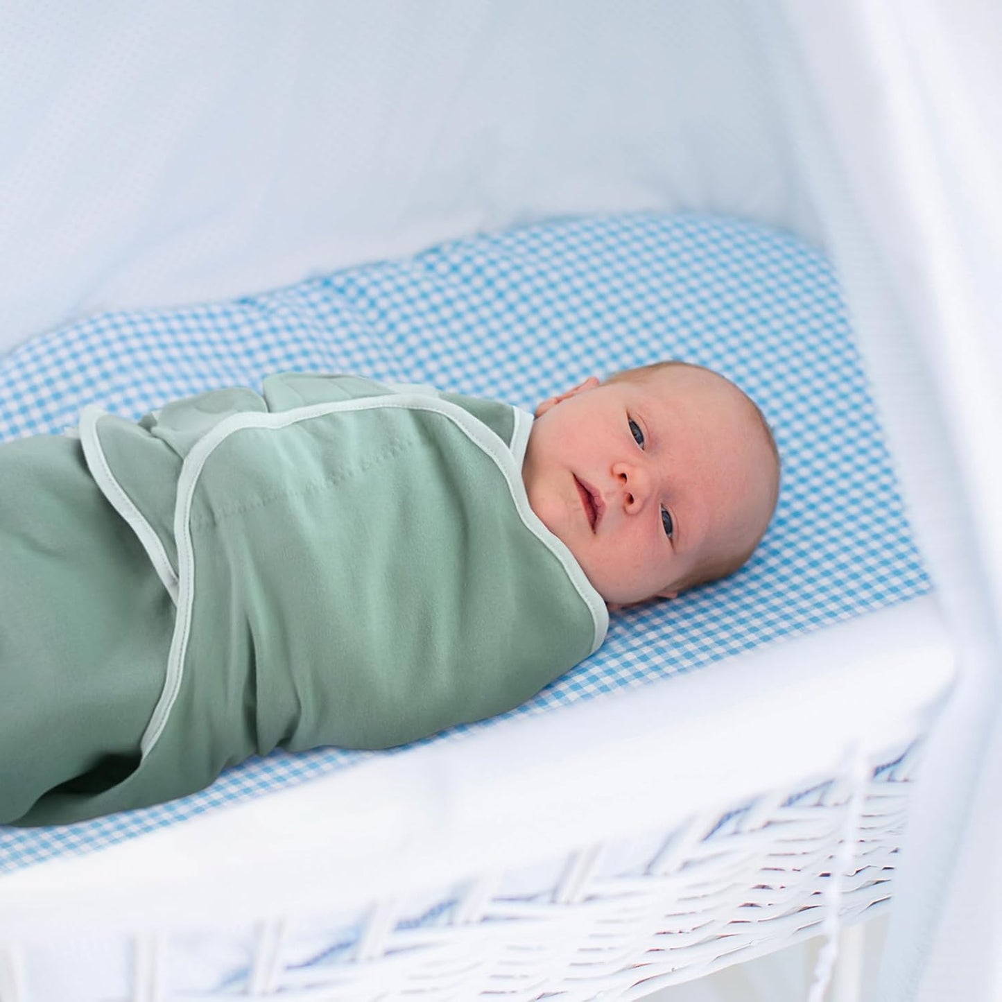 GLLQUEN BABY 3-Pack Baby Swaddle Sleep Sacks for Newborns 0-3 Months - Adjustable Infant Swaddle Blanket Wrap, Baby Essentials, Gray & Green Tone