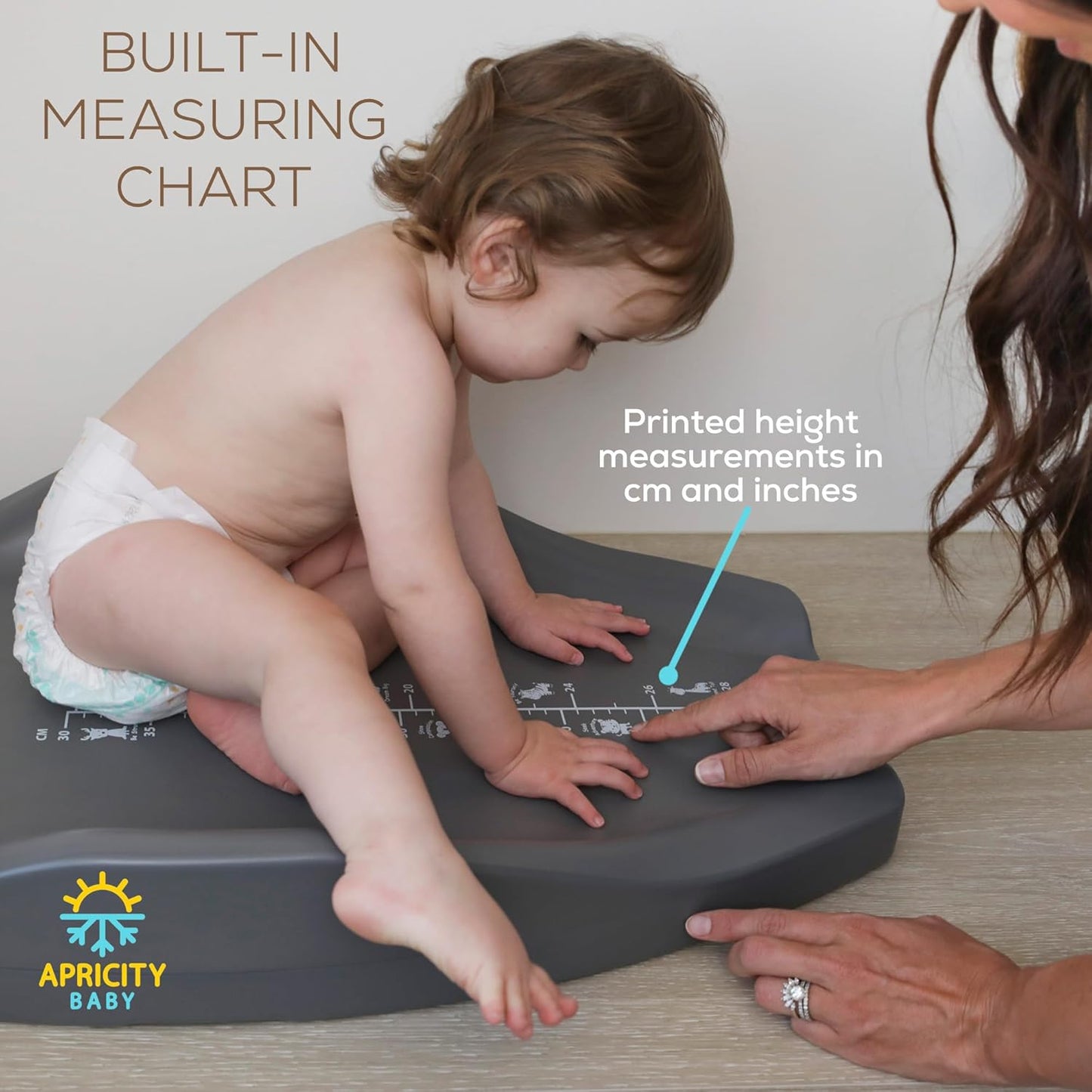 Apricity Baby Changing Pod- Grey - Waterproof Non-Slip Changing Pad Easy-to-Clean Diaper Changing Station for Dresser Tops Large Portable Wipeable Changing Pad for Newborns to Toddlers Diaper Changer