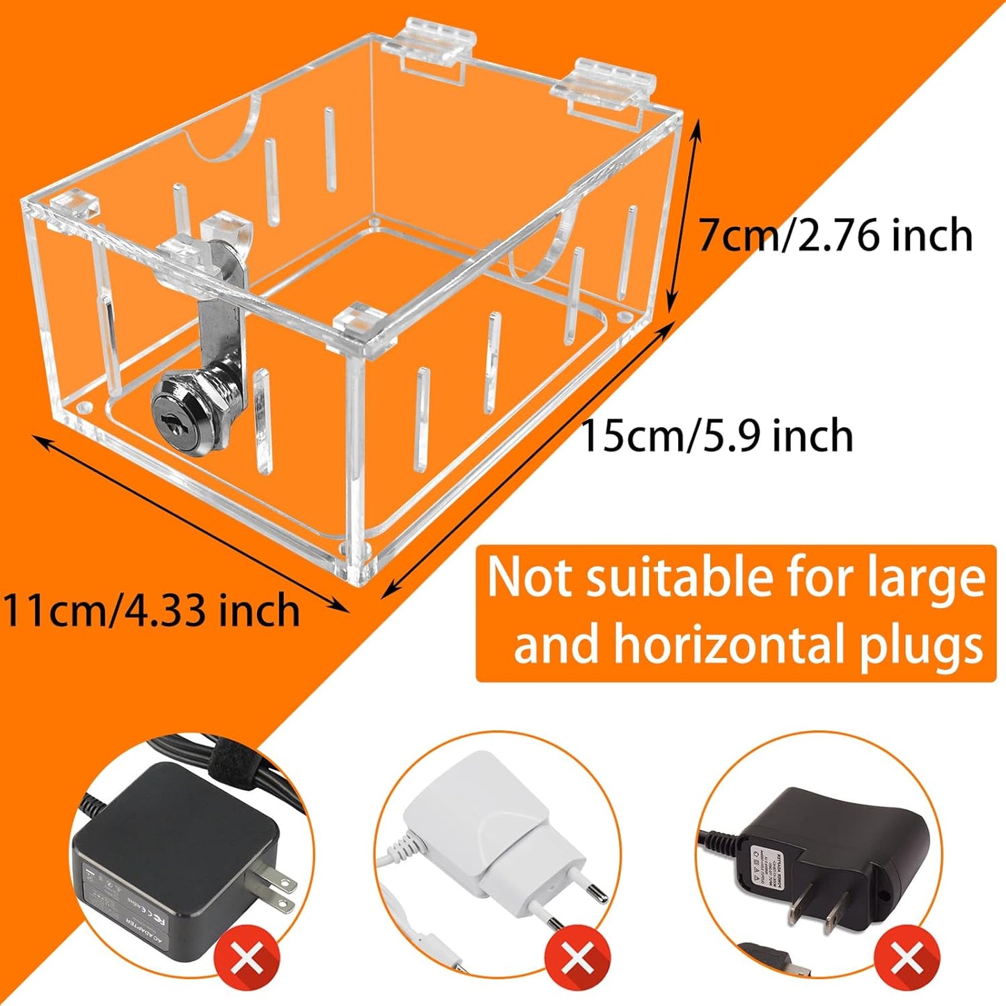 Baby Safety Outlet Cover Box, Outlet Covers, Plug Covers for Electrical Outlets, Socket Covers for Outlets Fit 5.9