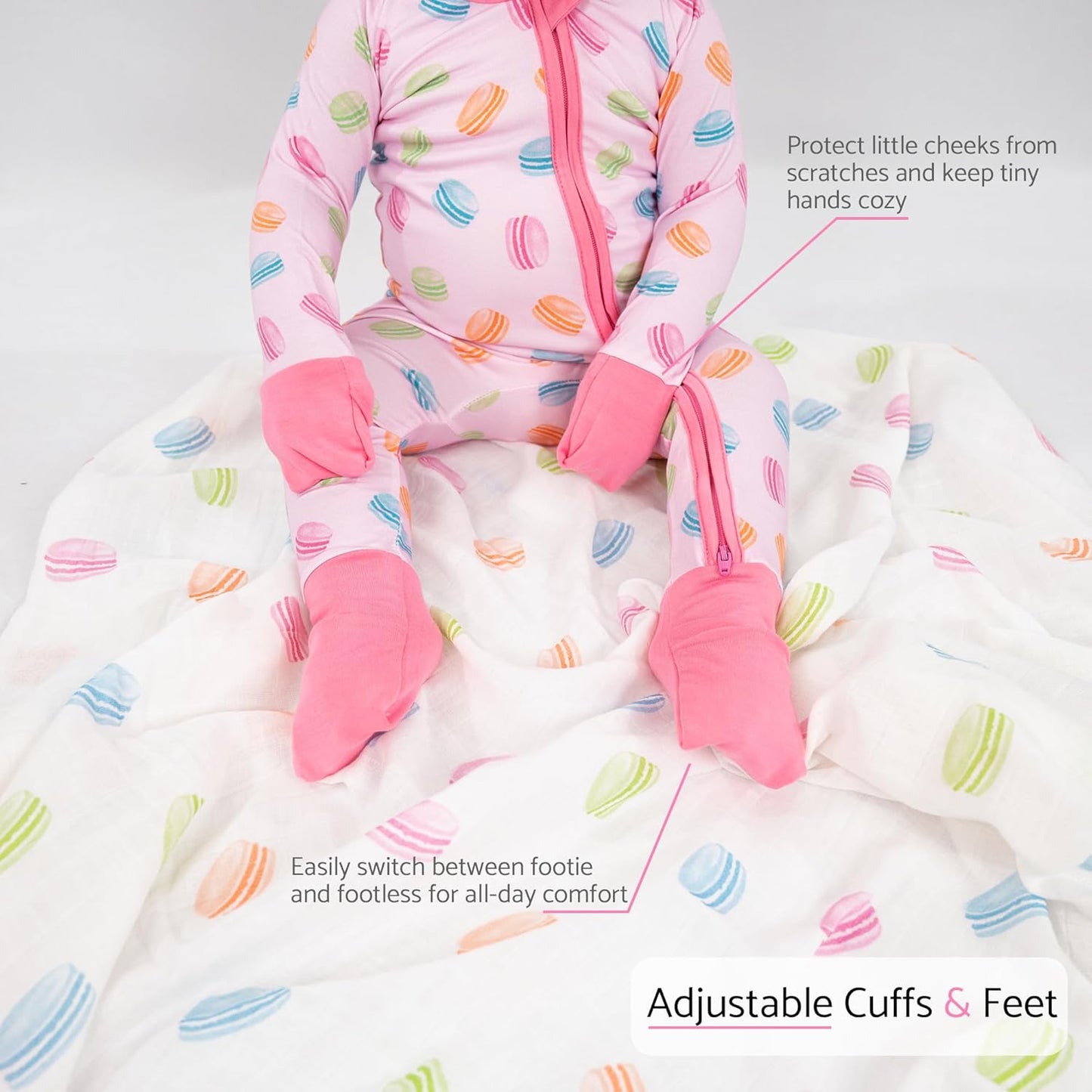LollyBanks Baby Pajamas, Baby Romper 95% Bamboo Viscose and 5% Spandex