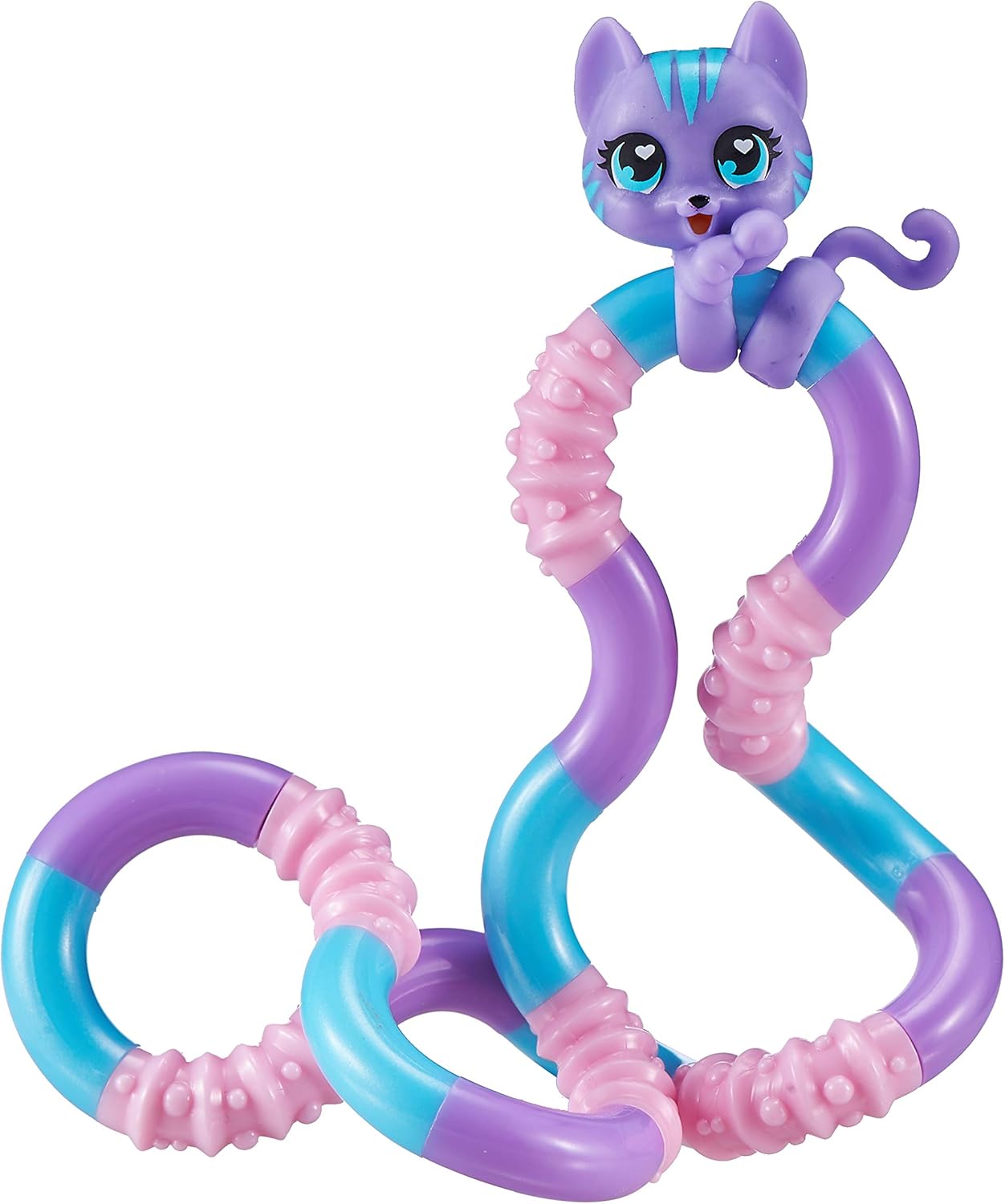 Tangle Jr. Pets Tangle Fidget Toys - Stress and Anxiety Relief Tangle Therapy Toy - Tangled Toys Improve Fine Motor Skills - Twist Fidget Toy for Kids and Adults (Blue)