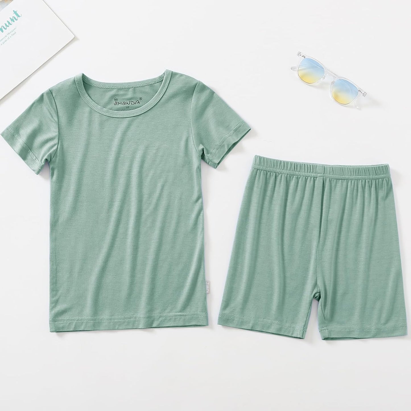 Jimonda Baby Boys Girls Pajama Sets Toddler Sleepwear Cool Jammies 2pcs Viscose from Bamboo PJs 18M-8Y