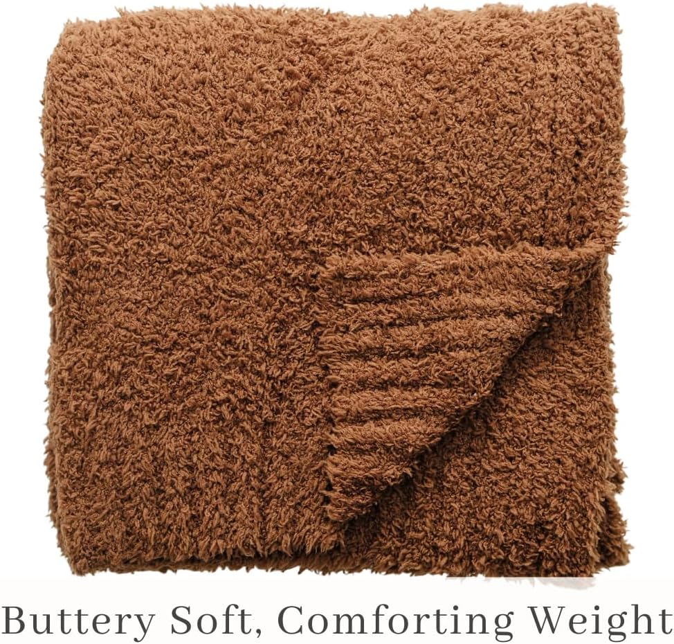 SARANONI Bamboni Luxury Baby Blanket | Plush Blanket for Infant Boys & Girls | Receiving Blanket 30” x 40" | Caramel