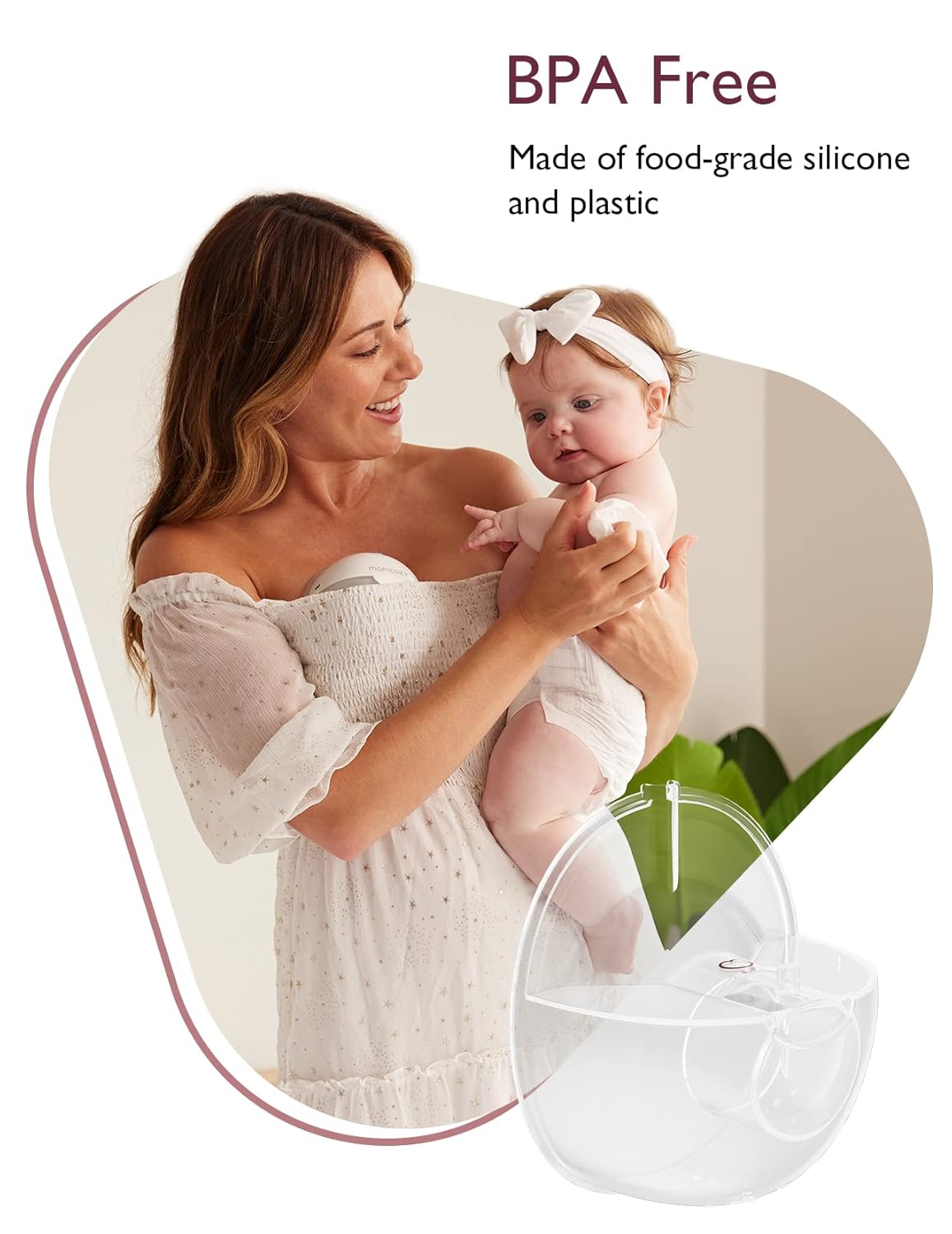 Momcozy Milk Collector Only Compatible with Momcozy M5 NOT for Others. Original M5 Breast Pump Replacement Accessories, 1 Pack
