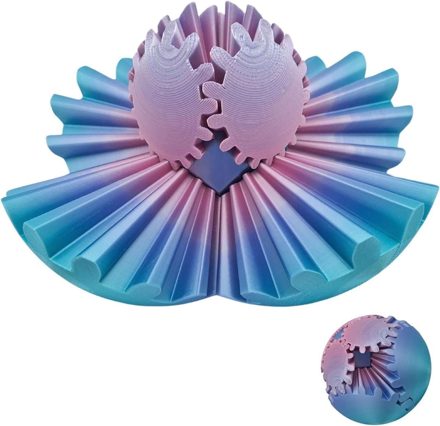 Gear Ball 3D Printed Gear Ball Fidget Toy, Gear Ball Fidget Toy, Perfect for Stress and Anxiety Relaxing fidget Toy, Desk Toy - Ideal for Sensory Needs and Autism (Mini)