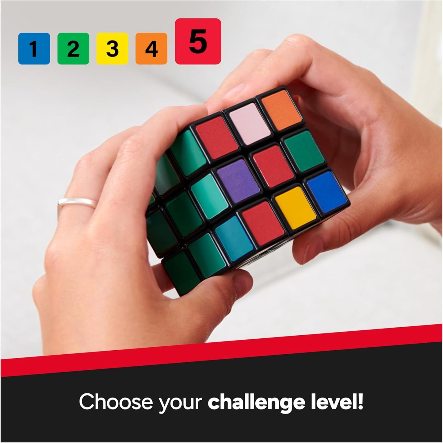 Rubik’s Impossible, The Original 3x3 Cube Advanced Difficulty Classic Color-Matching Problem-Solving Puzzle Game Toy, for Adults & Kids Ages 8 and up