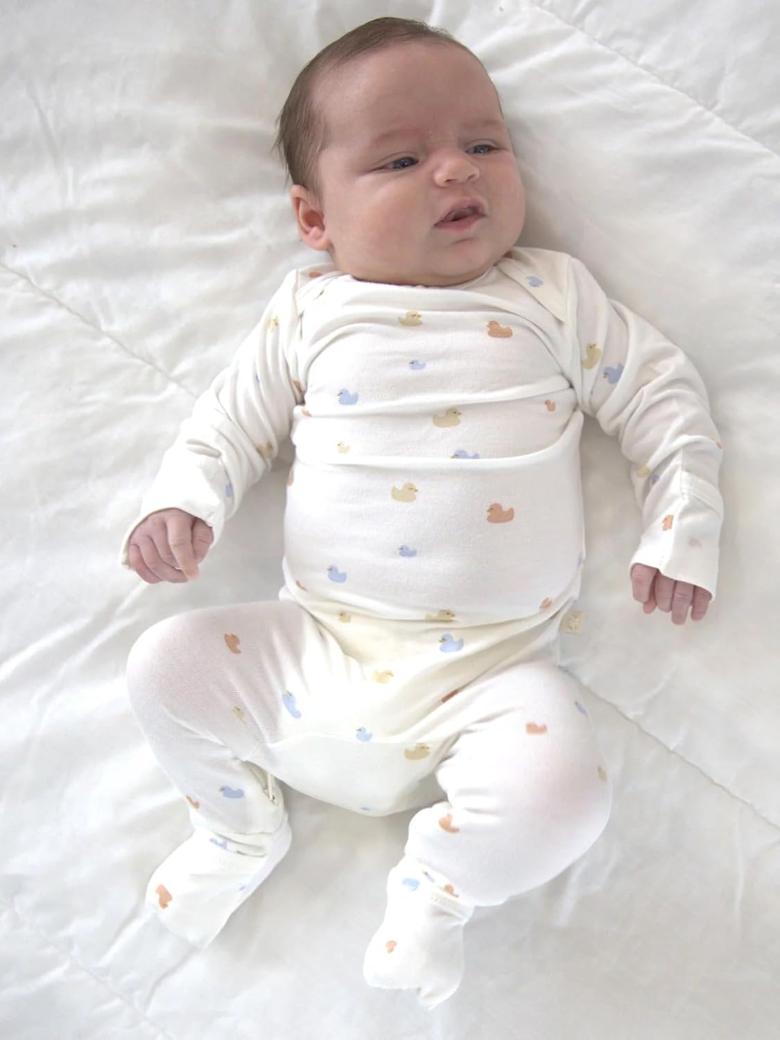 GUNAMUNA Unisex Baby Toddler Ultra-Soft Convertible Pajama, Footie or Romper Sleeper with Diaper Zipper, Newborn to 24 Months