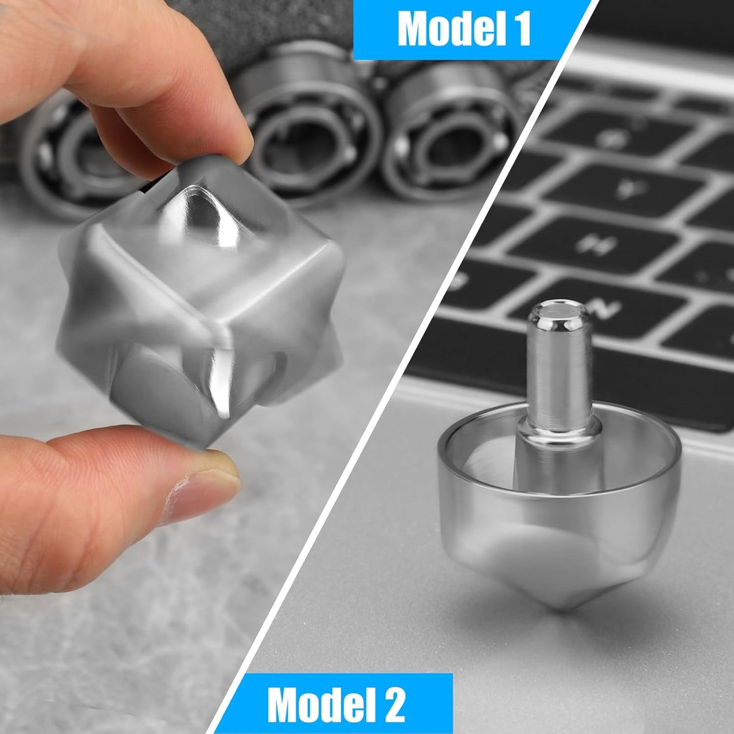 Silver Fidget Spinner for Kids, Fidget Toy, Cool Hand Spinner Gift Toys Autism Sensory Toy Goodie Bags Pinata Filler,Treasure Box Christmas Stocking Stuffers, Deacortaion for Desk Home Office
