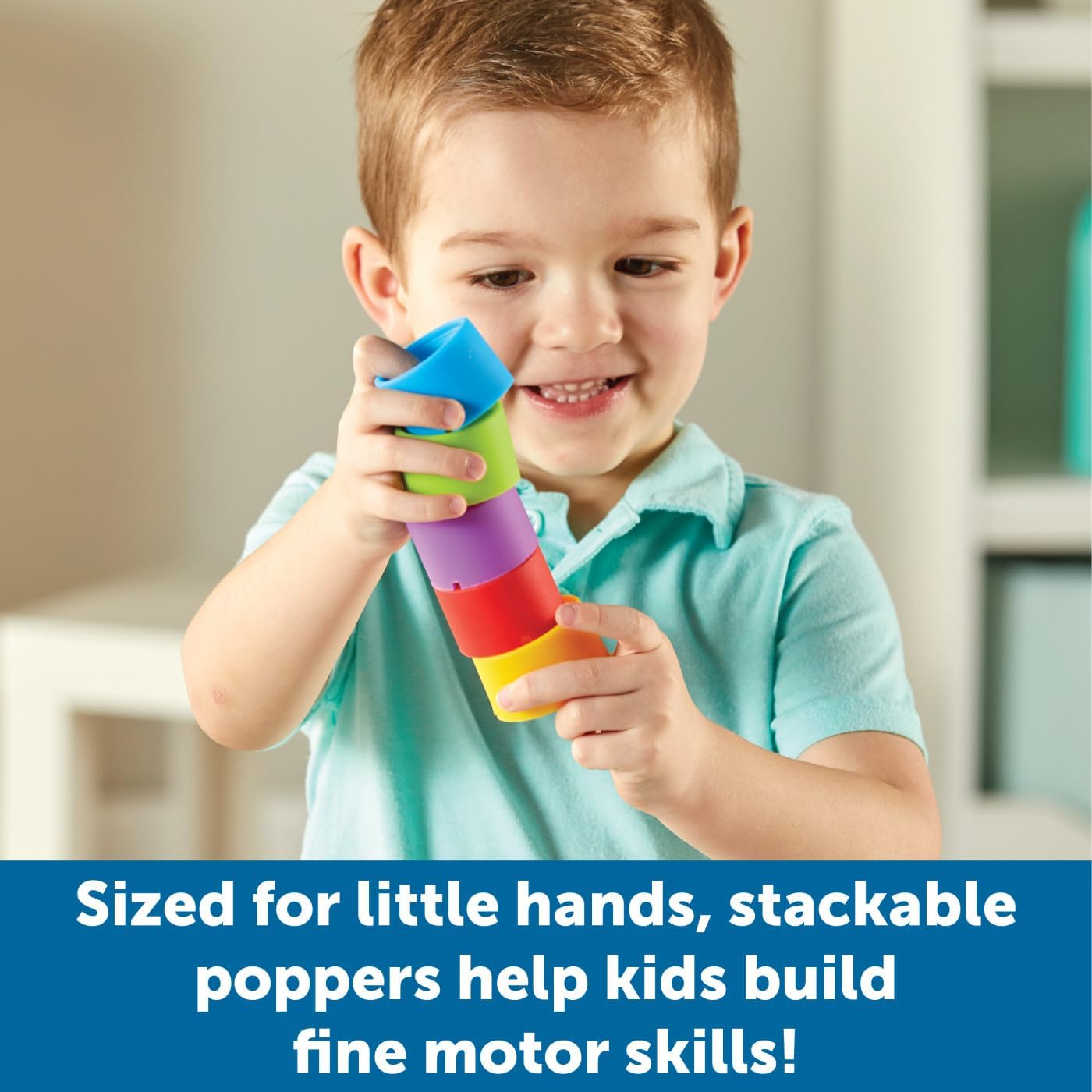 Learning Resources Rainbow Emotion Fidget Poppers, 5 Pieces, Ages 3+, Sensory Toys, Social-Emotional Learning,Sensory Toys for Toddlers,SEL Skills,fine Motor Skills