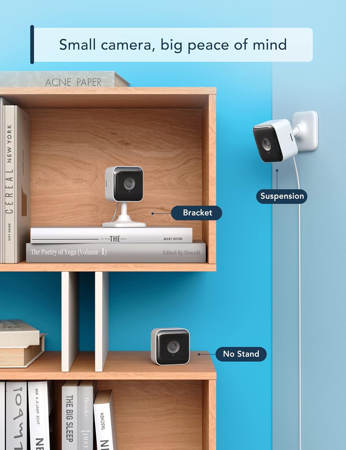GNCC Indoor Security Camera Dog Camera 1080P Motion Detection, Cameras for Home Security with 2-Way Audio Siren, Night Vision, Cloud & SD Card Storage, Works w/Alexa & Google Home, 2.4G WiFi(only), C2