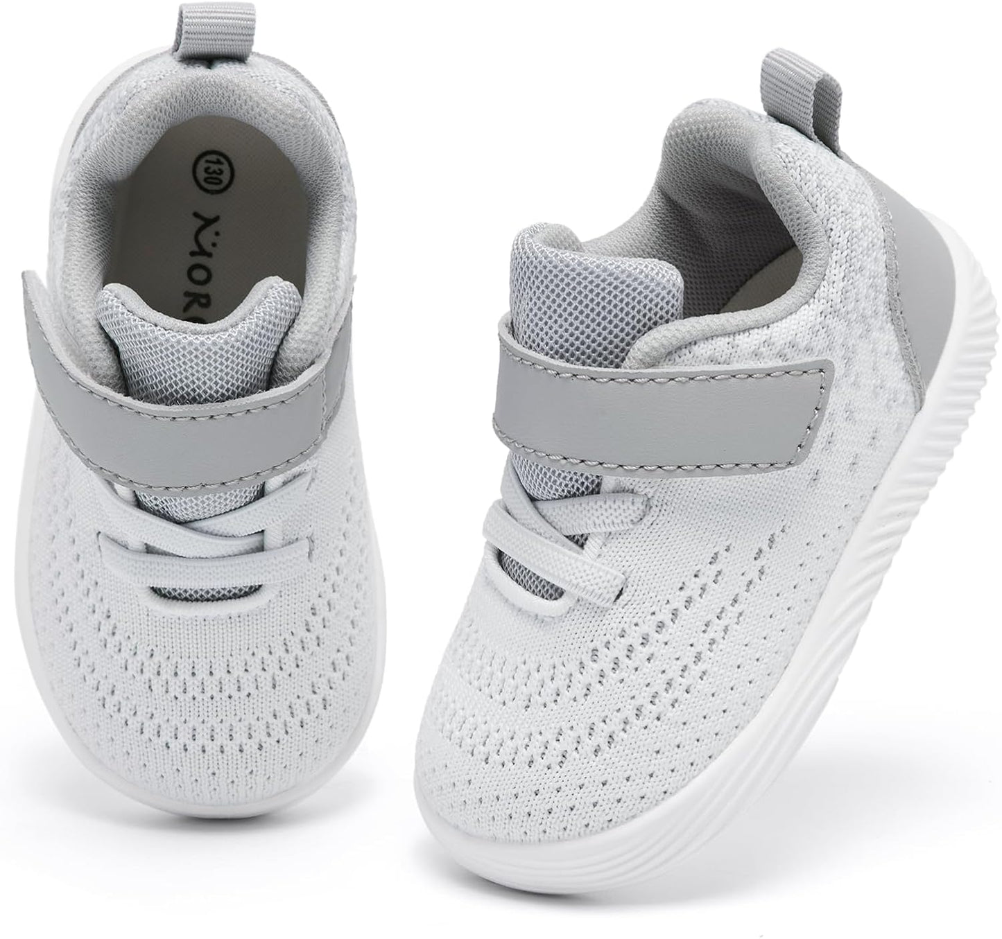 MORENDL Toddler Sneakers Baby Boys & Girls Barefoot Shoes Lightweight Breathable Walking Running Tennis Athletic Sport Shoes