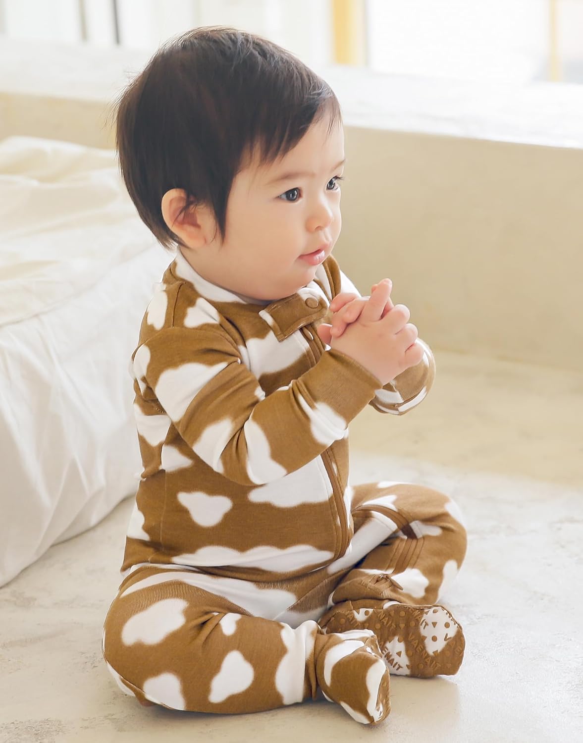 VAENAIT BABY Infant Toddler Boys Girls Footed Pajamas One-PIece Romper Sleep and Play 0M-2T