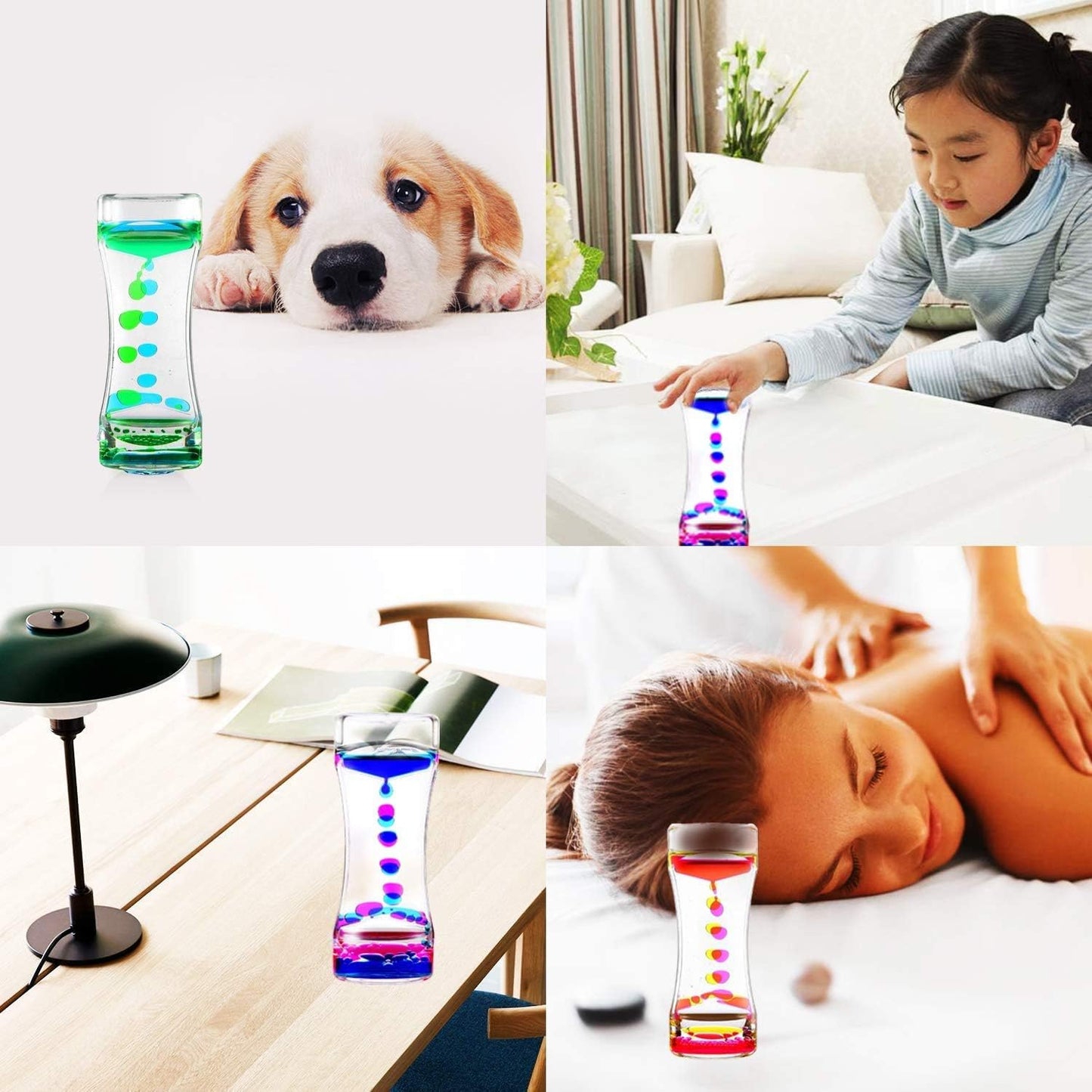 Liquid Motion Bubbler Sensory Timer, 2 Minute – Big Calming Sensory Bubble Toy for Kids with Autism ADHD Anxiety or Special Needs (2 Pack)