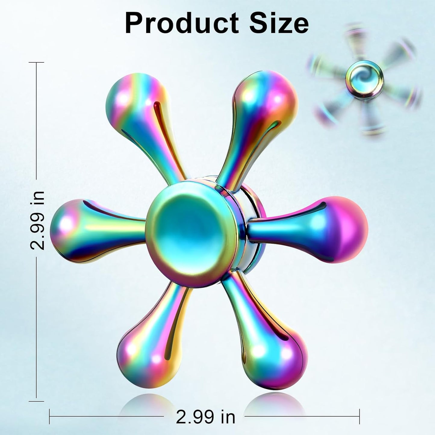 SCIONE Metal Fidget Spinner Gifts for Adults and Kids, Stress Anxiety ADHD Relief Figets Toy, Metal Anti-Anxiety Fidget Spinner Toy for Birthday Gifts Stocking Stuffers Classroom Prizes for Boys Girls