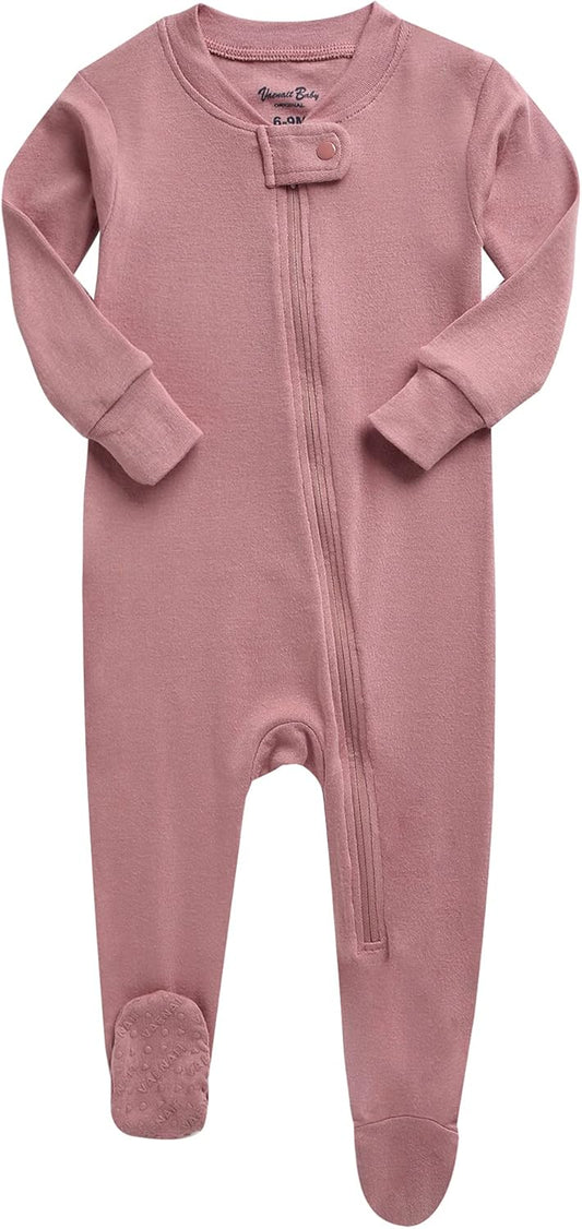 VAENAIT BABY Infant Toddler Boys Girls Footed One-Piece Sleep and Play Premium Modal Pajamas 1-2 Pieces