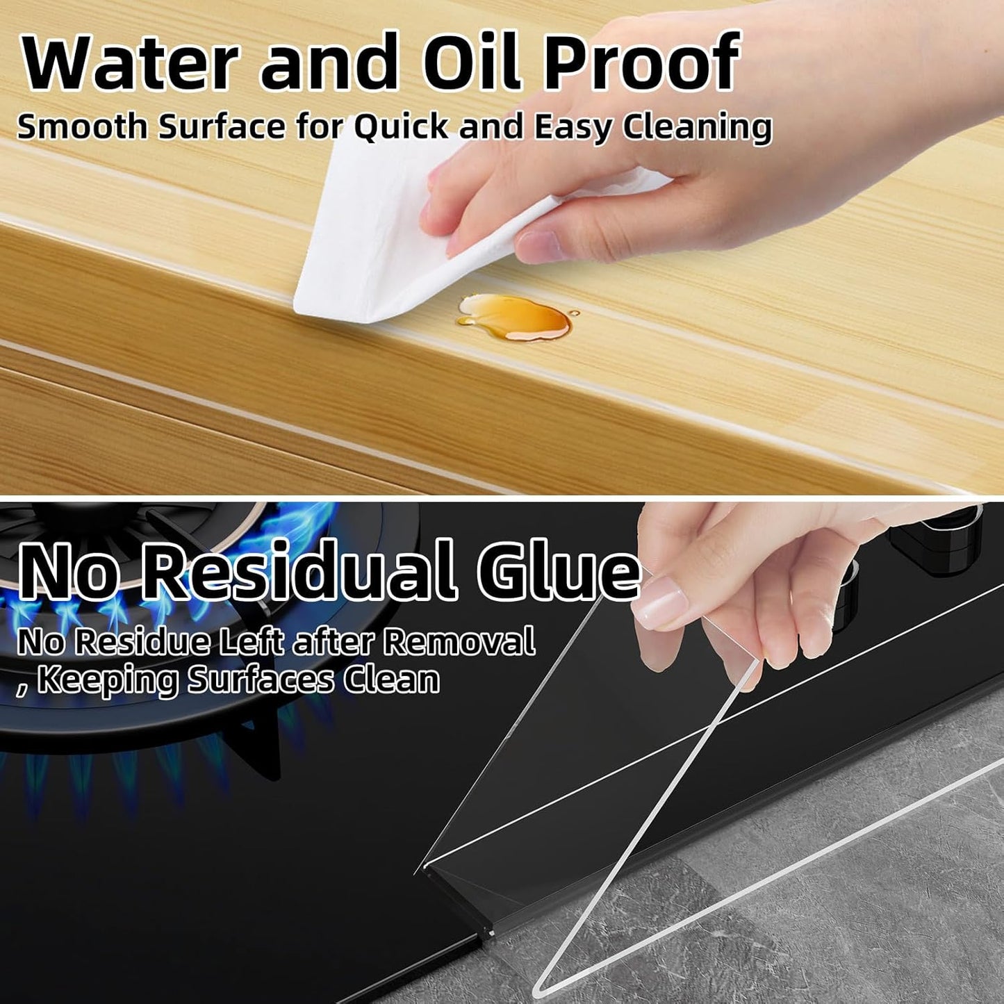 2Pack Clear Edge Protector,Safe Corner Protector, Anti-Sharp Edge Protector, for Furniture, Drawers, Tables, Cabinets 2inX3.28FT
