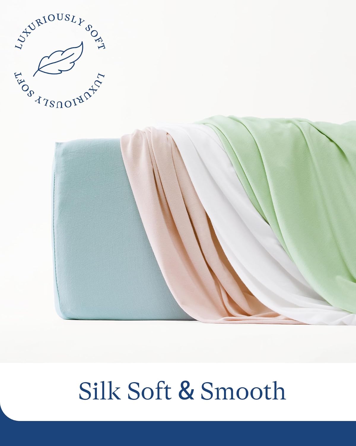 Supersoft Pack N Play Sheets, Premium Bamboo Viscose Mini Crib Sheets, 5'' Deep Pocket 2-Pack
