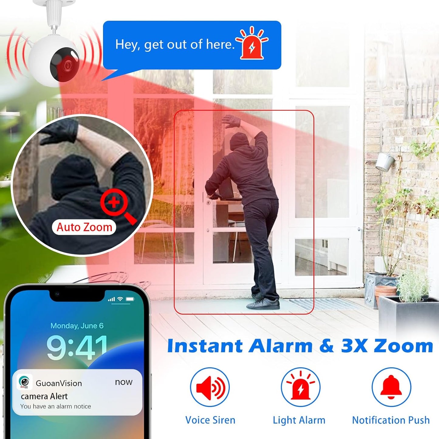 5G/2.4G Outdoor/Indoor Security Camera,1080P Baby/Elder/Dog/Pet Camera with Phone App, WiFi Baby Monitor, Motion Detection, Alarm Siren, Night Vision, IP66 Waterproof, Two-Way Talk, SD/Cloud