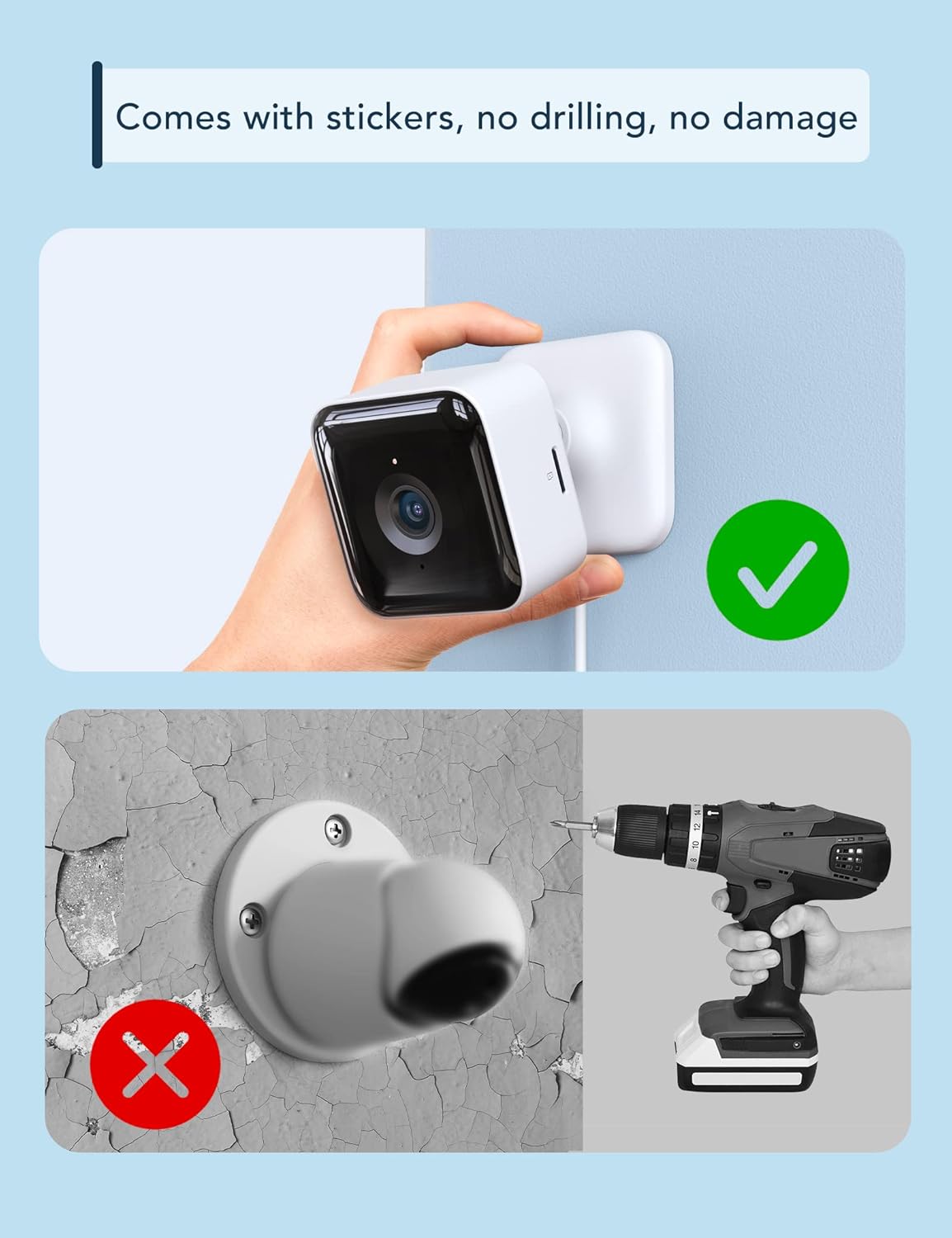 GNCC Indoor Security Camera, 2 Packs 1080PCameras for Home Security Wi-Fi Cameras, Motion/Sound Detection, Night Vision, 2-Way Audio, Real-Time Alert, Cloud & SD Card Storage, 2.4G WiFi Only