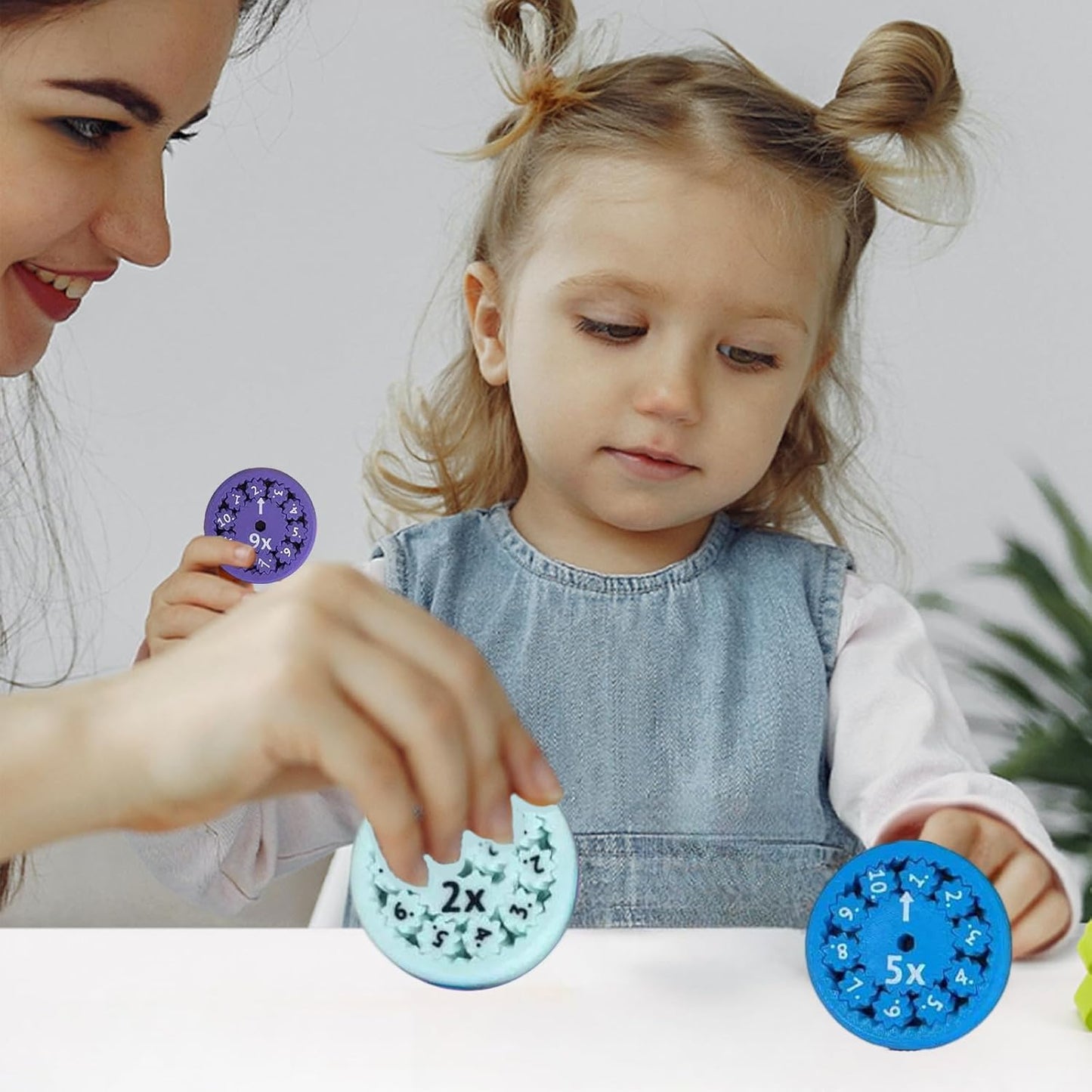 Math Fidget Spinners,Educational Math Fact Fidget Spinners - Learn Division & Multiplication - Perfect for Stimmers & Fidgeters (Multiply Or Divide 9pcs)