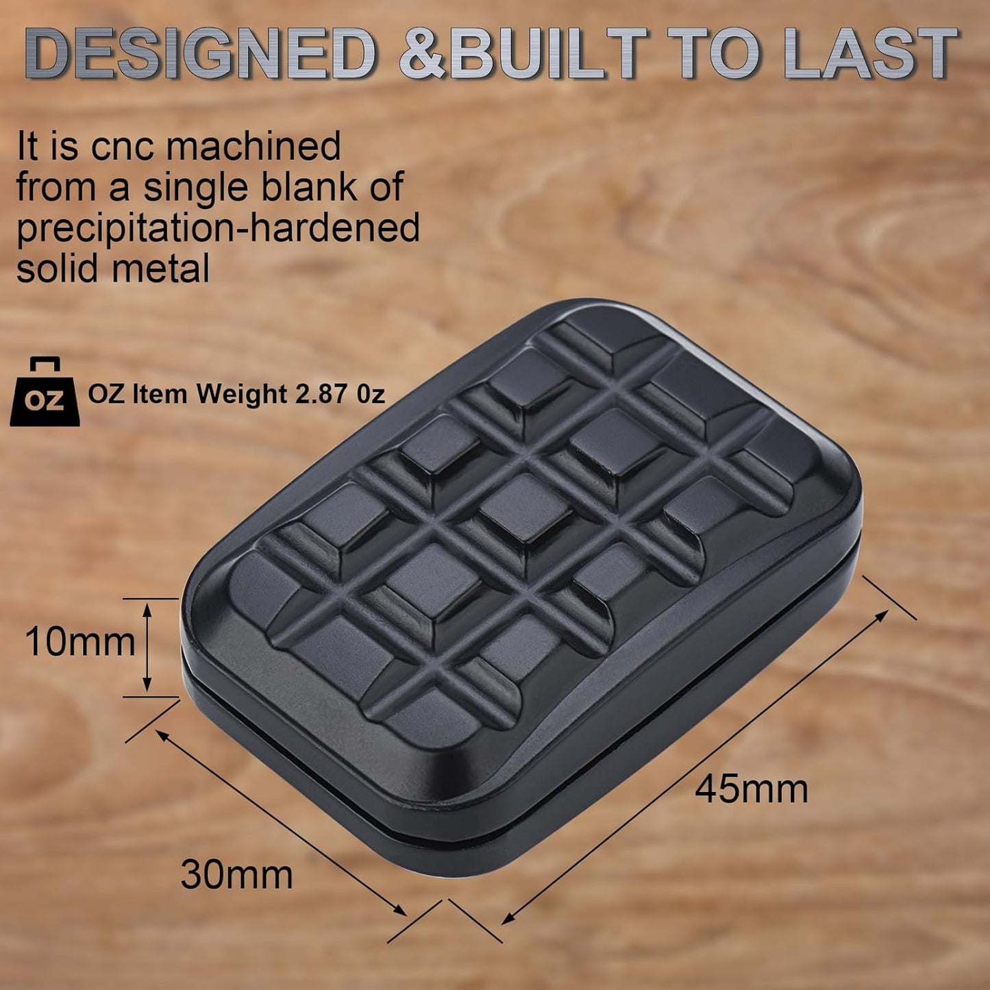 Fidget Slider EDC Adult Metal Fidget Toys ADHD Tool Anxiety Stress Relief Toys Fun Office Desk Toys Gifts for Boyfriend and Father (Black)