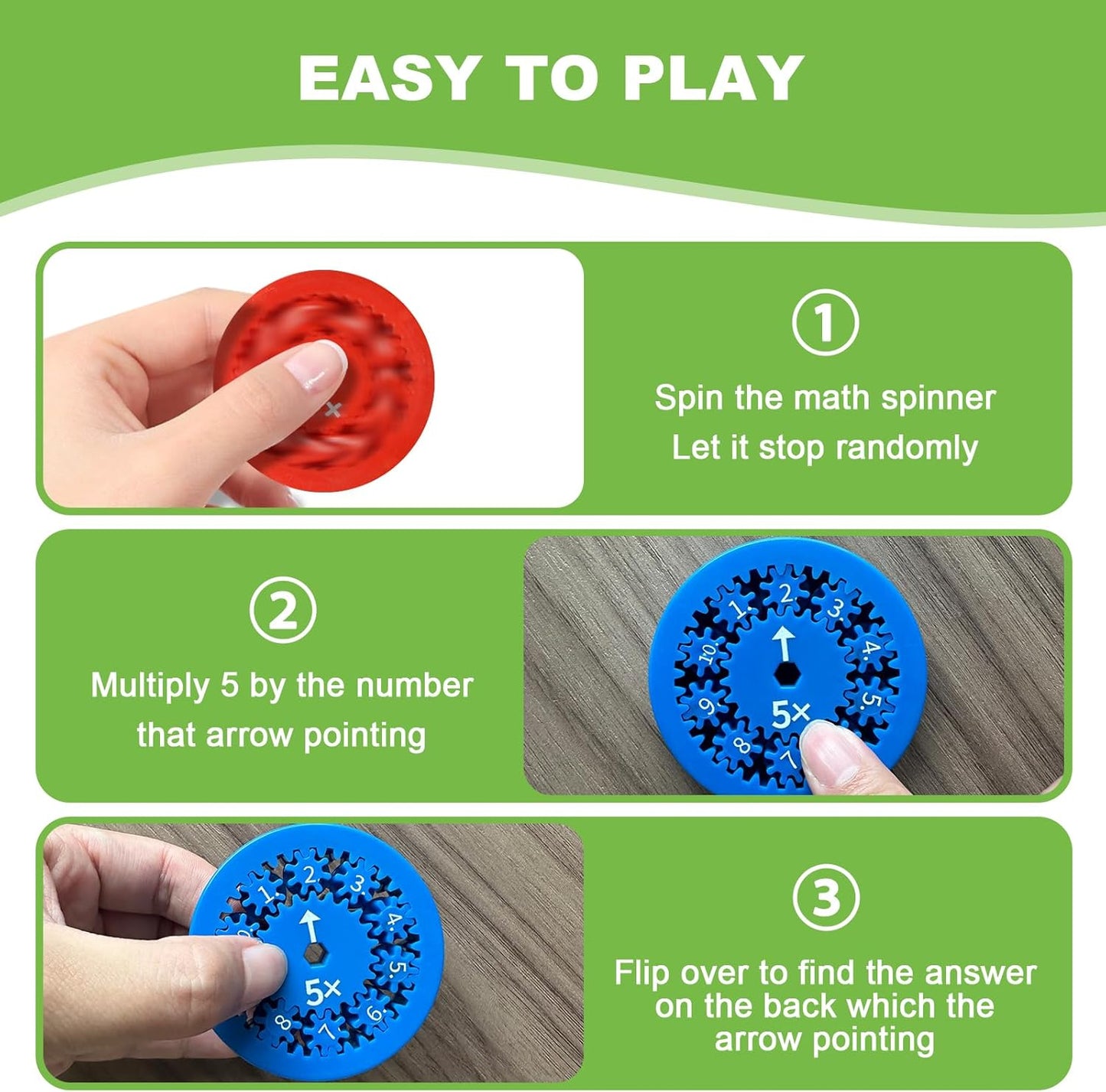 Math Fact Fidget Spinners, This is for All The Stimmers - Fidgeters Who are Learning Math, Division and Multiplication on One Fidget (Both 18pcs)…