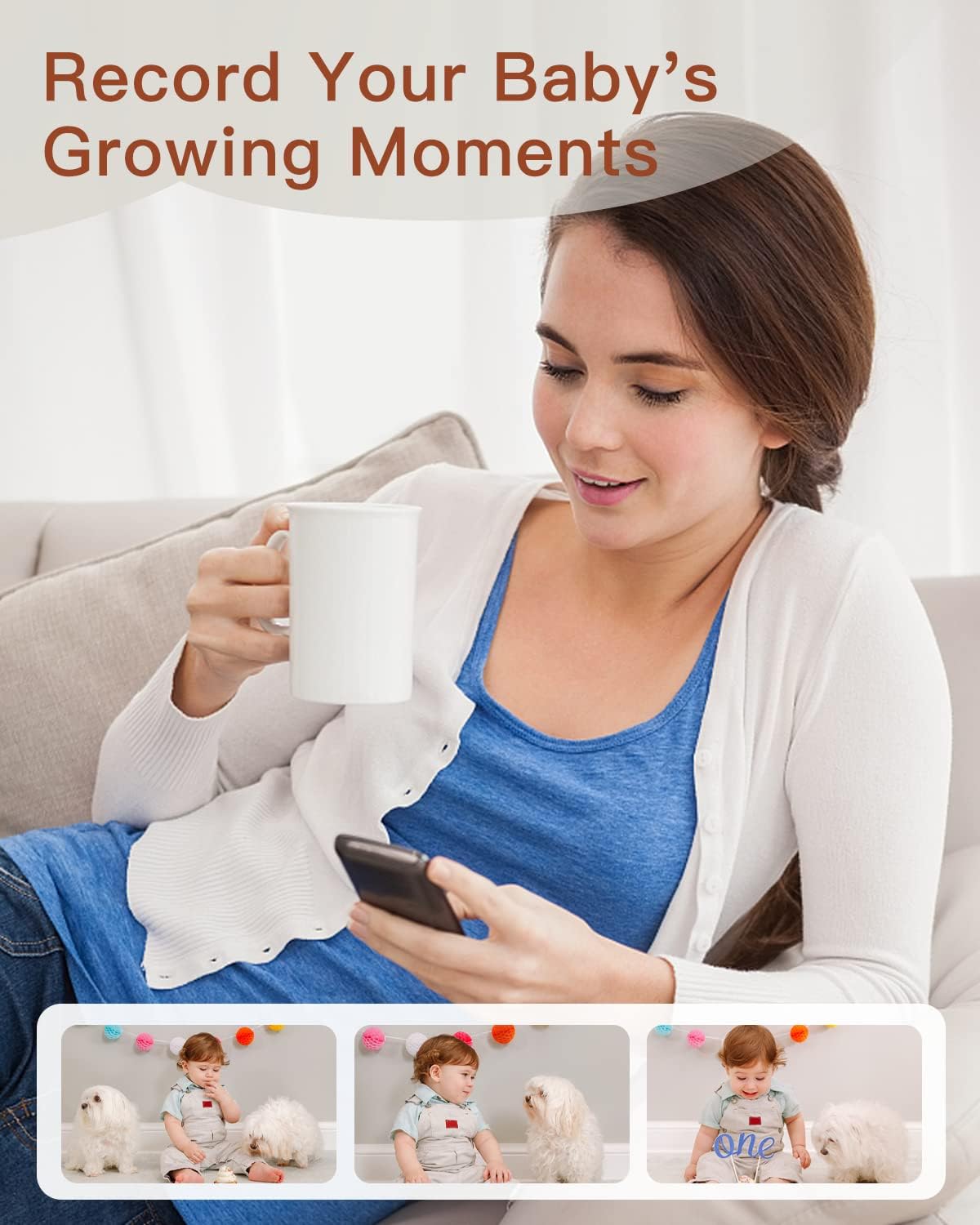 ARENTI Baby Monitor, 2K Video Baby Camera with 5-Inch Upgraded Wireless Display, Super Night Vision, Lullabies, Cry & Motion Detection, Temp & Humidity Sensor, Two Way Audio