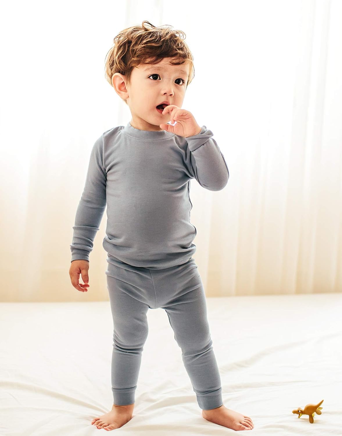 VAENAIT 6M-12Y Toddler Kids Girls Boys Soft Comfy Modal Tencel Solid Raglan Sleepwear Pajamas Pjs 2pcs/4pcs Set