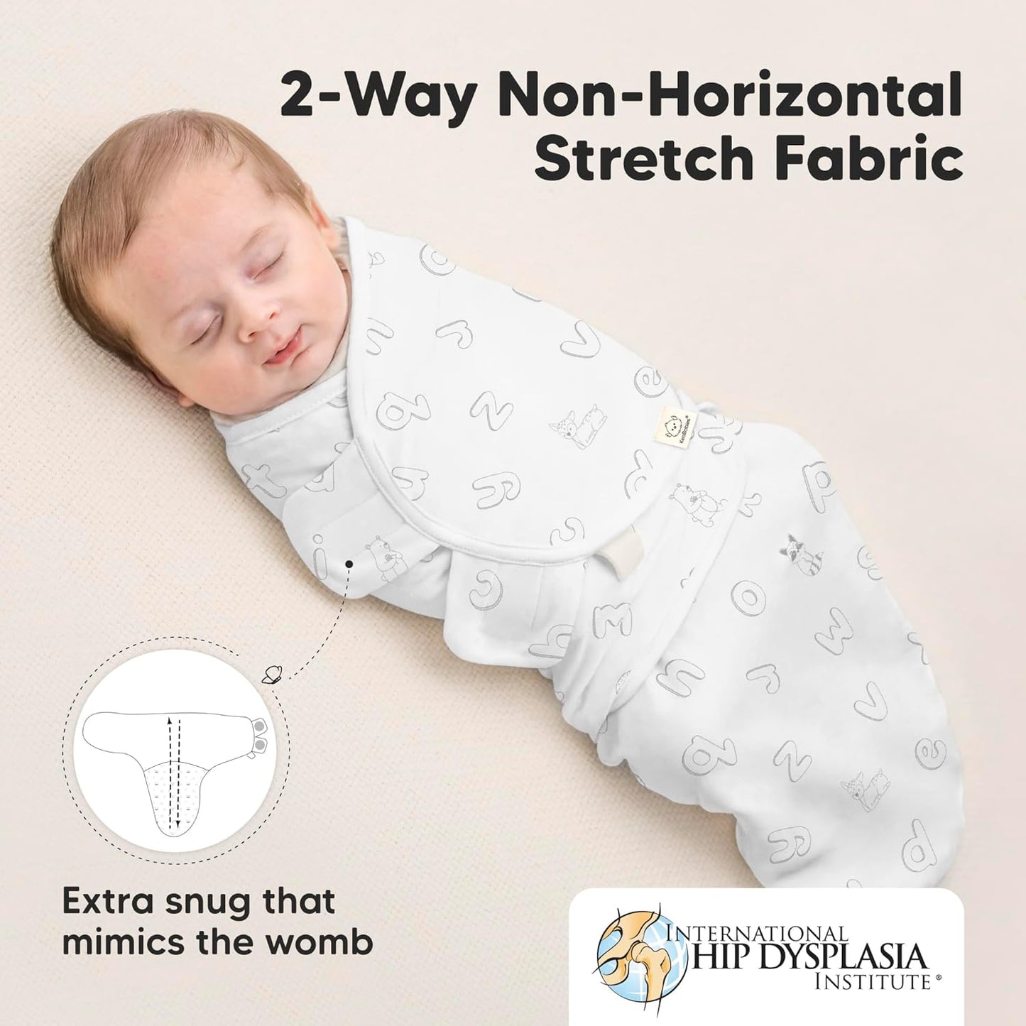 3-Pack Organic Baby Swaddle Sleep Sacks - Swaddles for Newborns, Infant 3-6 Months, Baby Girls, Boys, Soft & Snug Newborn Sleep Sack, Nursery Swaddling Blankets (ABC Land Cloud, Large)