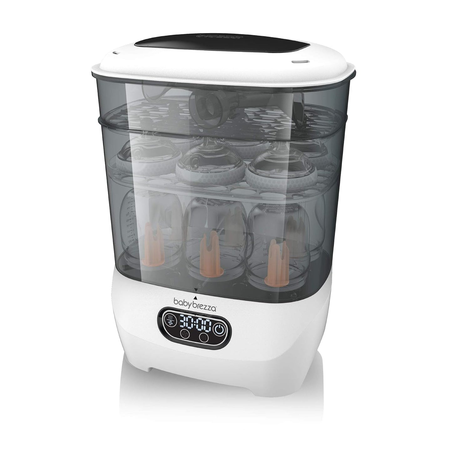 Baby Brezza Bottle Sterilizer and Dryer Advanced – 33% Faster - Largest Capacity Steam Sanitizer - Universal Sterilization Machine for All Bottles + Pump Parts - HEPA Air Filter