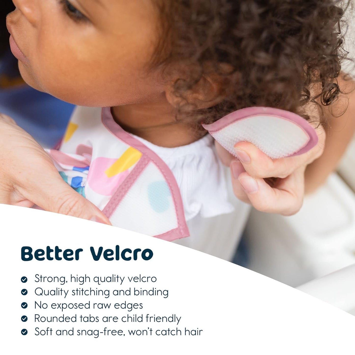 Tiny Twinkle Mess Proof Baby Bibs for Eating - Waterproof, Wipeable Bibs - Toddler Bibs - Travel Friendly - PFAS, PVC, BPA, Phthalate Free - Baby Food Bibs(3 Pack,Flutter)