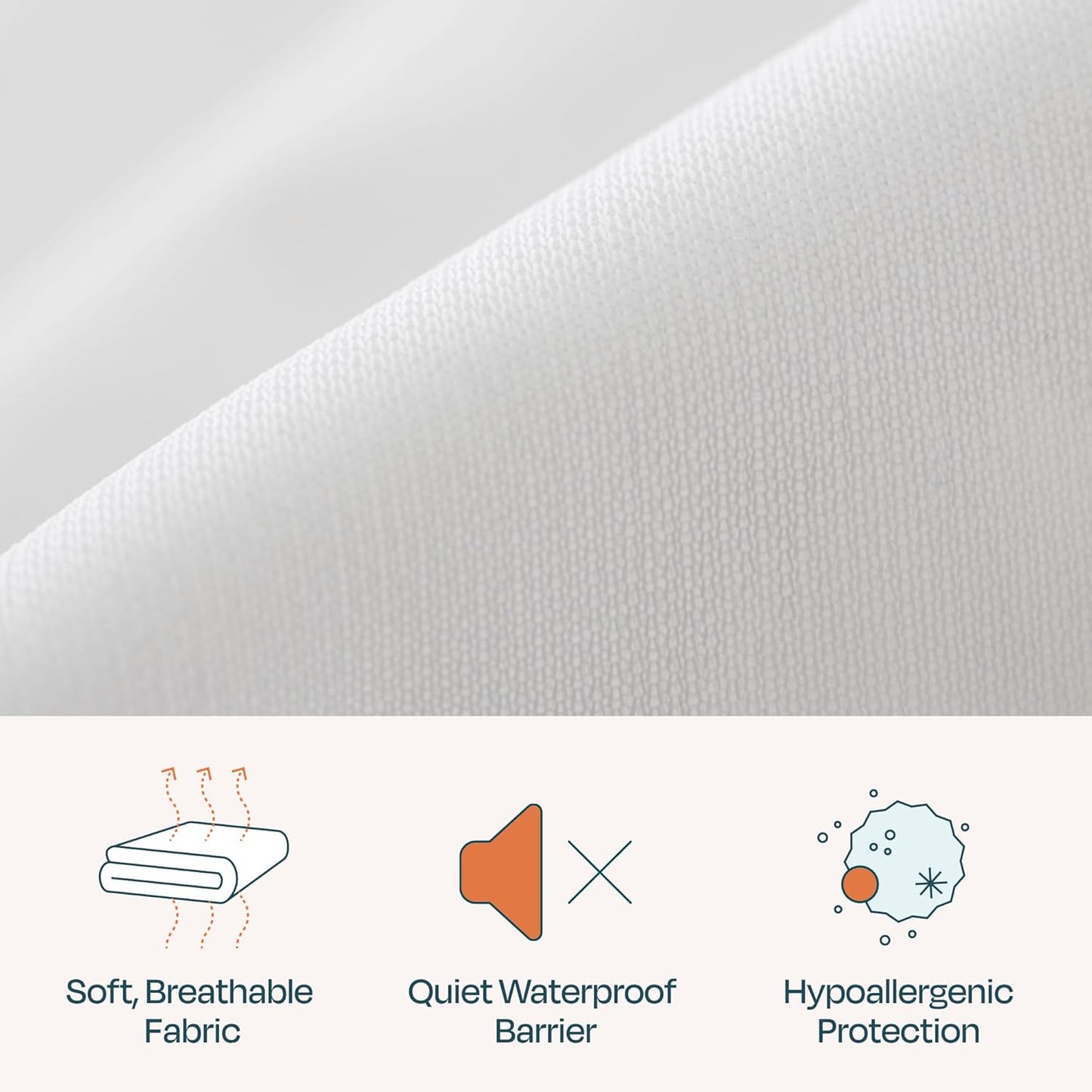 Linenspa Zippered Mattress Encasement – Twin XL Size Waterproof Mattress Protector – Quiet Cover & Complete protection – Dorm Room Essentials, White