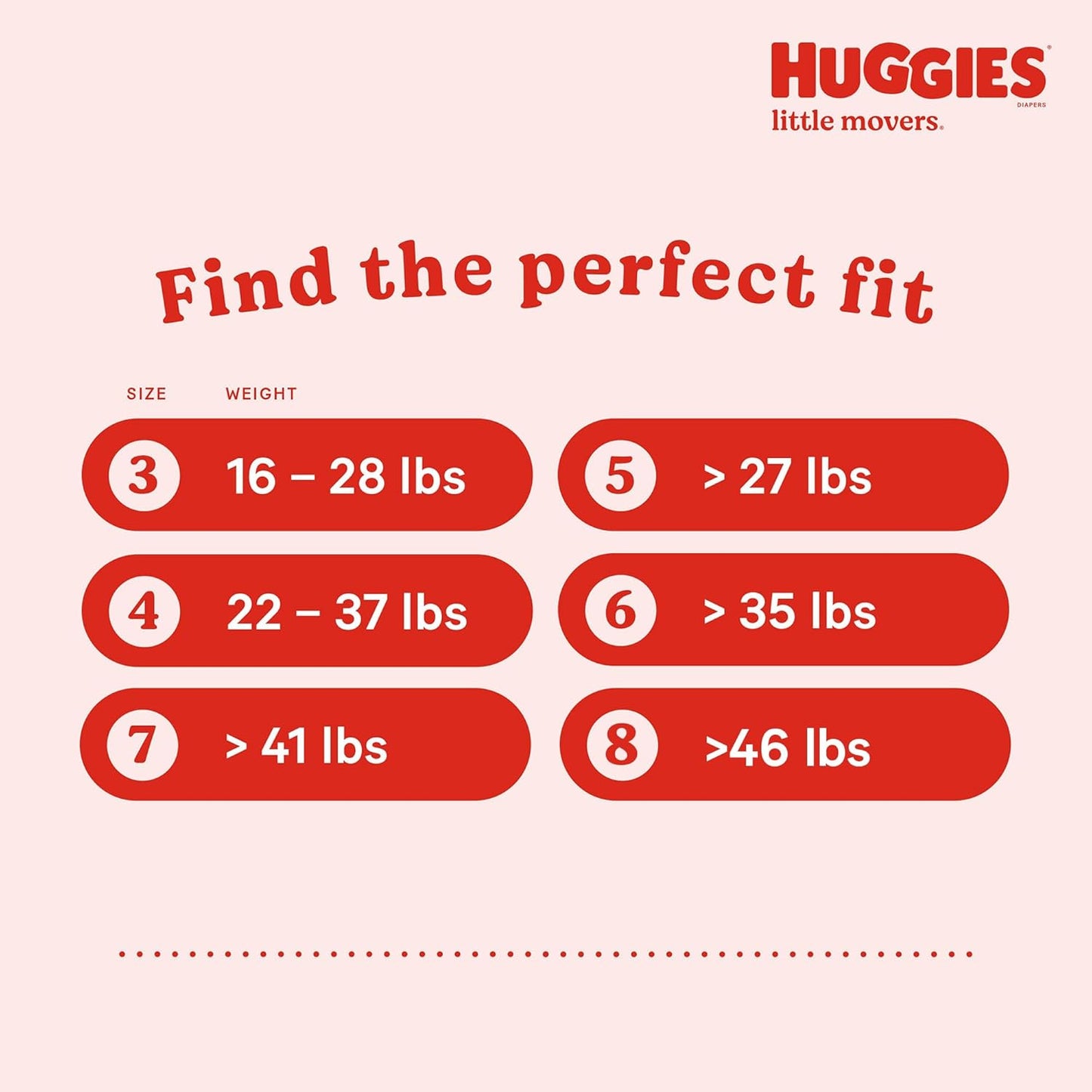 Huggies Size 8 Diapers, Little Movers Baby Diapers, Size 8 (46+ lbs), 38 Count