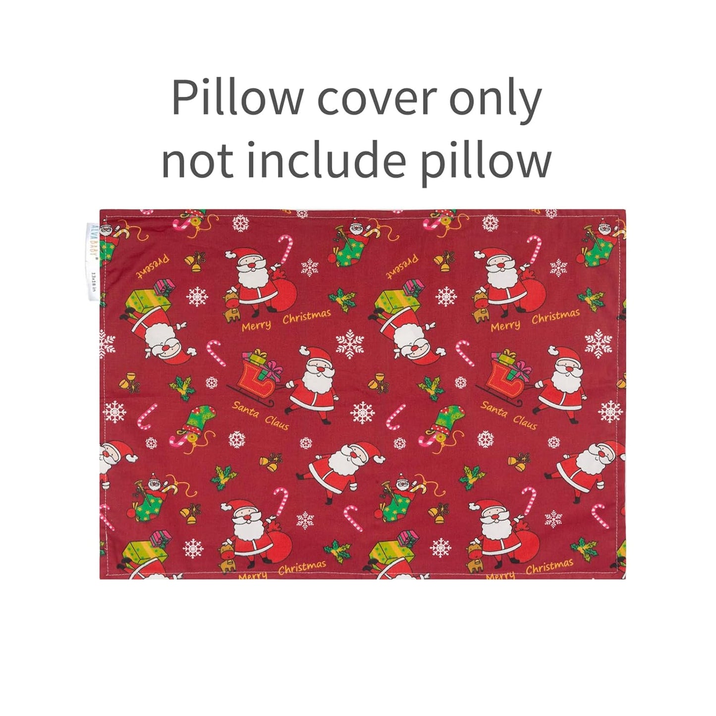 ALVABABY Toddler Pillowcases 2 Pack Organic Cotton Kids Pillow Cover Fit 13"x 18" or 12"x16" Envelope for Girl Boy Sleepy Travel(Pillowcase Only)