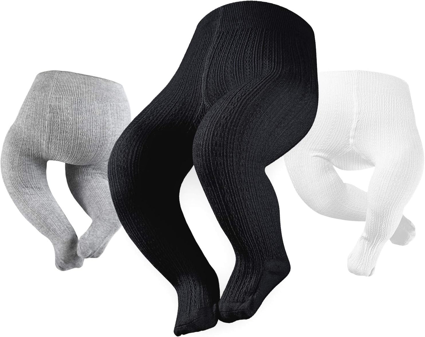 Petrass Baby Girls Cable Knitted Tights Infant Full-Footed Seamless Cotton Tights New-born Girls Seamless Leggings 3/4/5/6