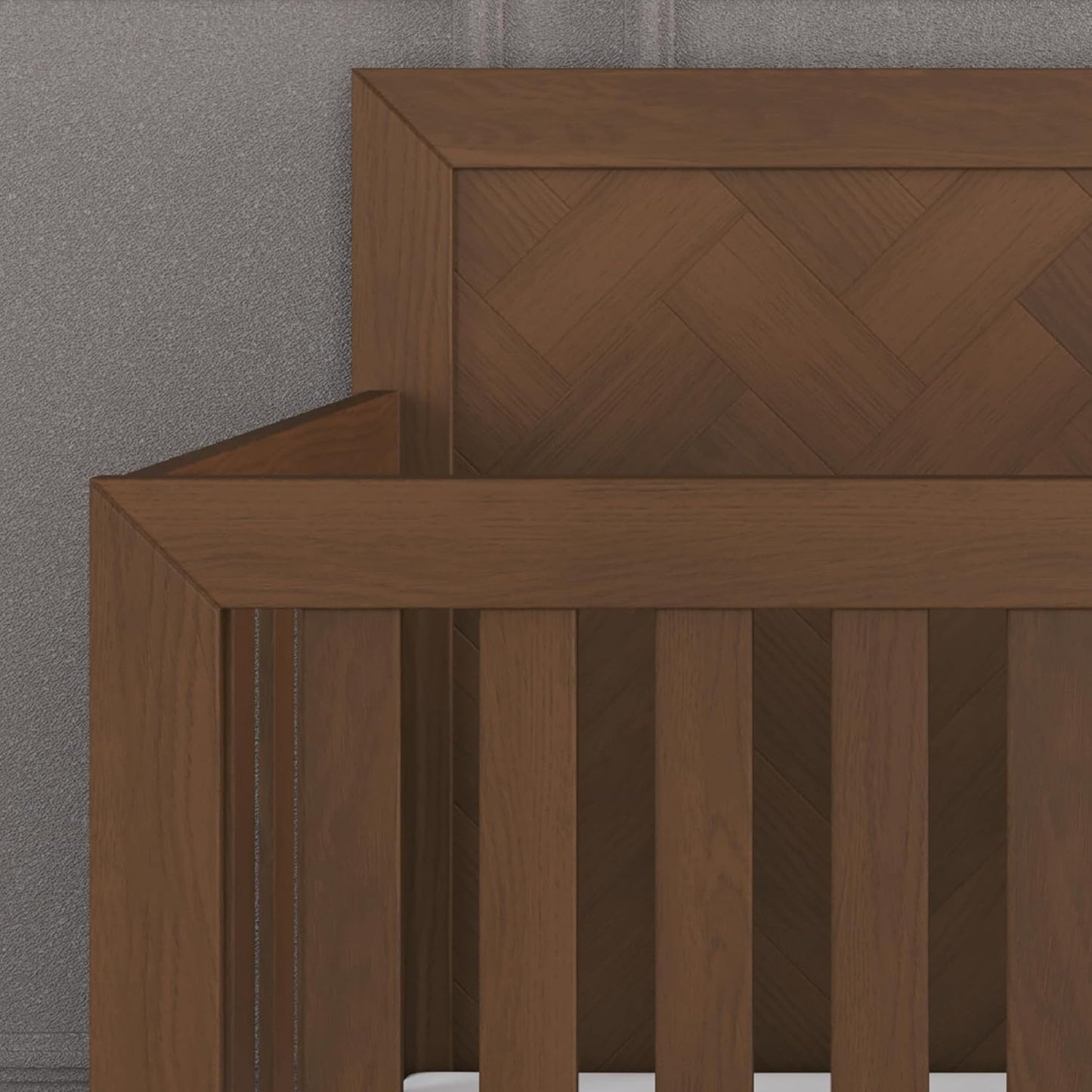 Child Craft Kieran 4-in-1 Convertible Crib, Baby Crib Converts to Day Bed, Toddler Bed and Full Size Bed, 3 Adjustable Mattress Positions, Non-Toxic, Baby Safe Finish (Toasted Chestnut)